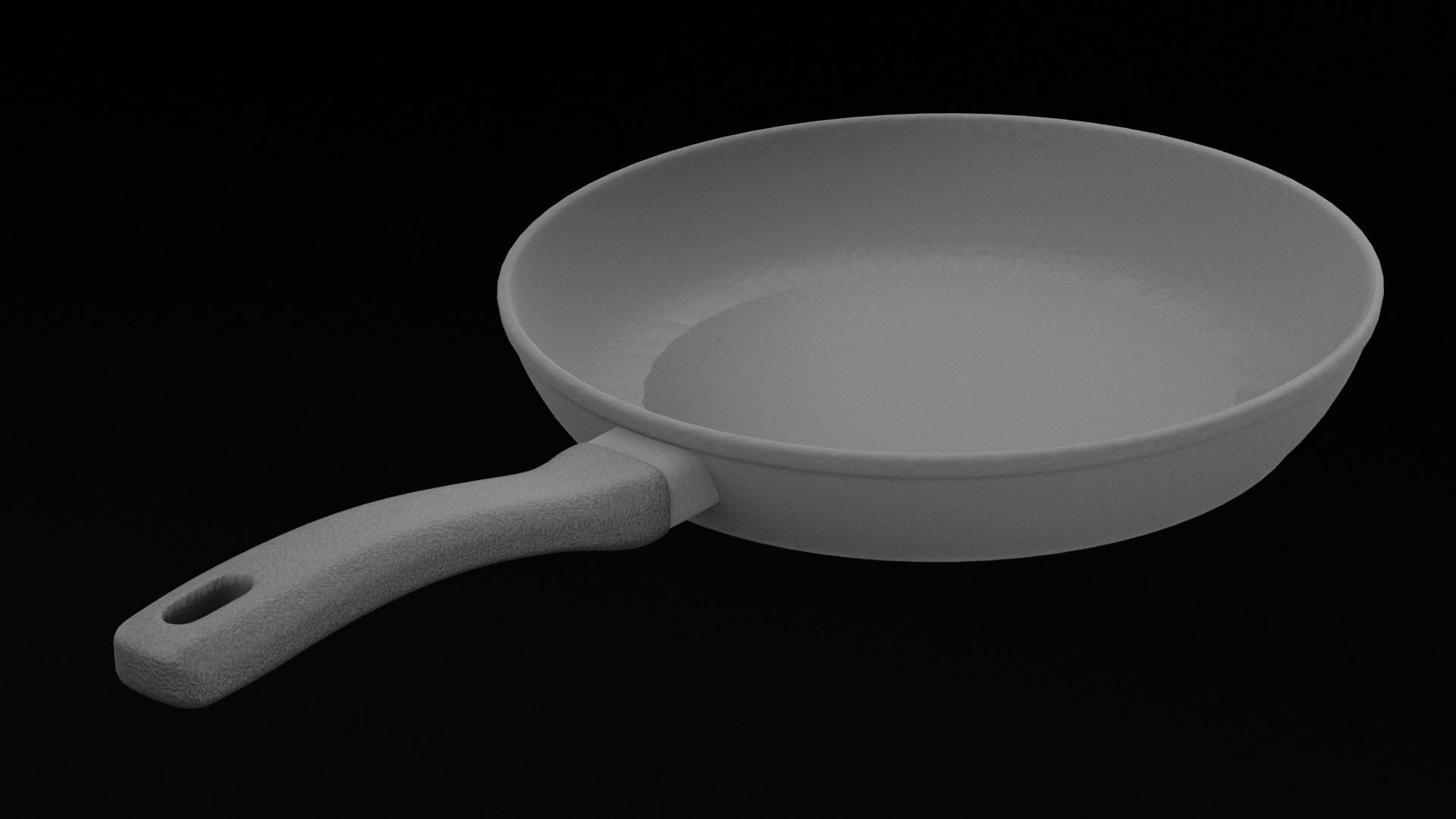 Black Pan Low-poly 3D model_2