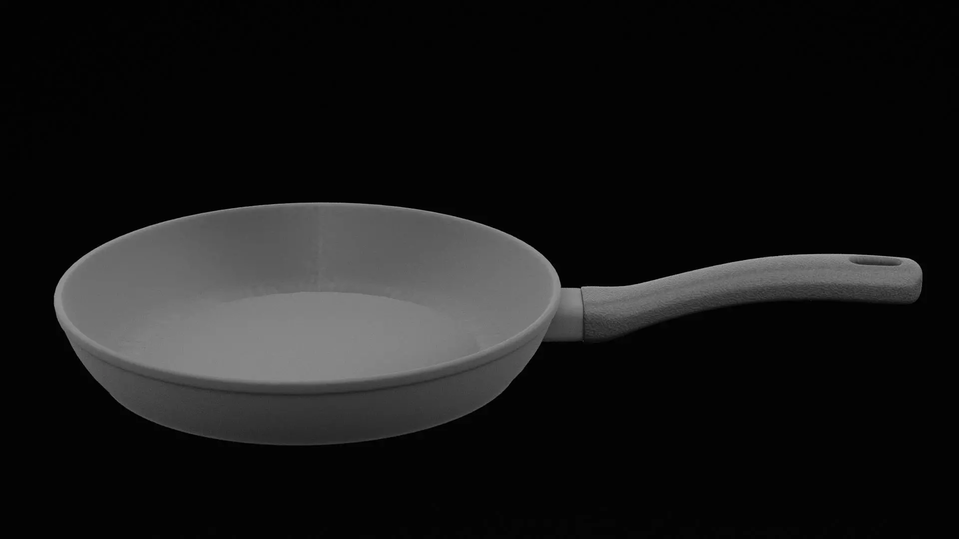 Black Pan Low-poly 3D model_0