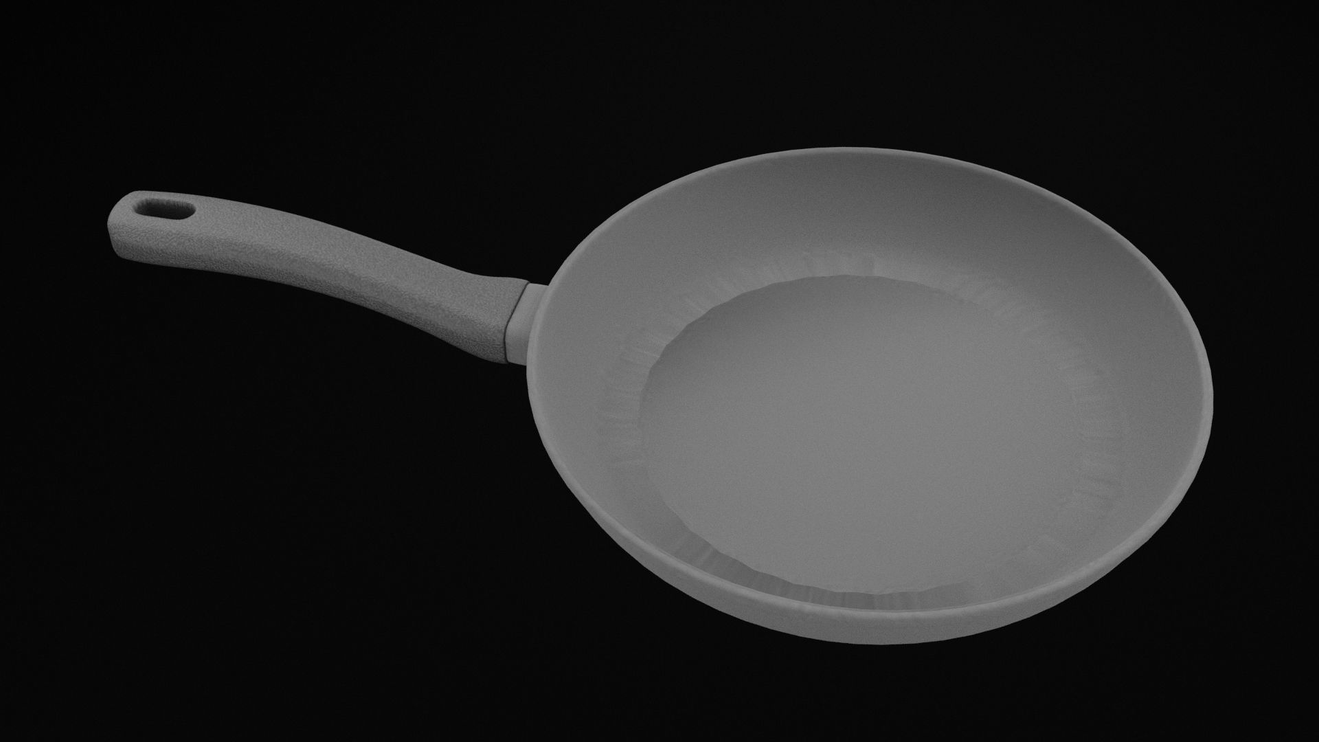 Black Pan Low-poly 3D model_5