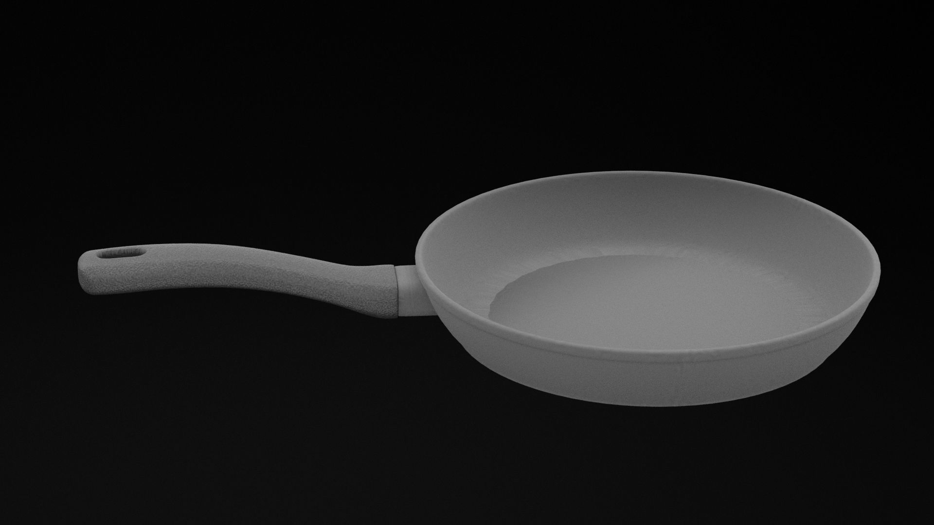 Black Pan Low-poly 3D model_3