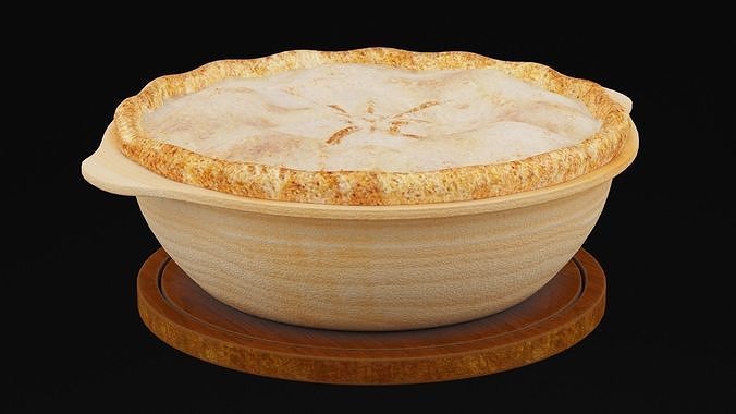 Apple Pie  Low-poly 3D model