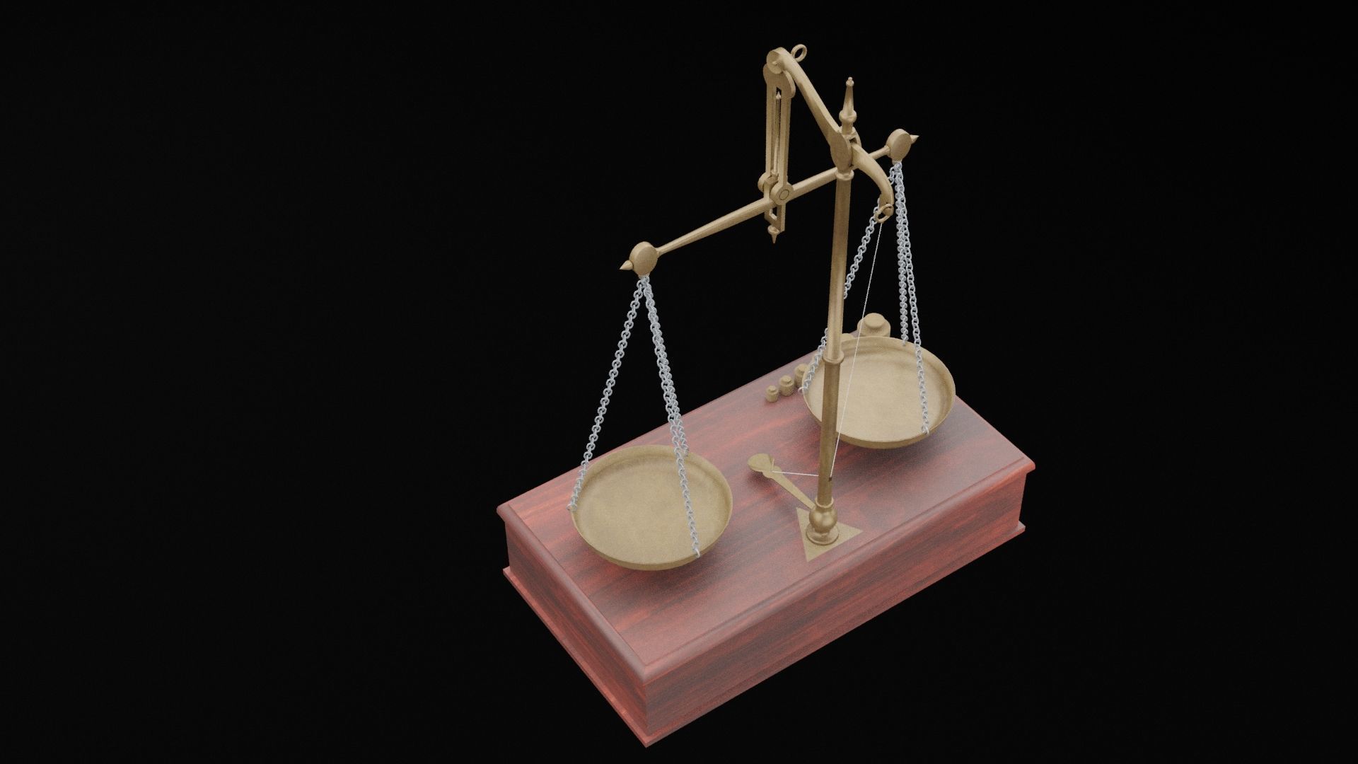 Antique Scales Low-poly 3D model_5
