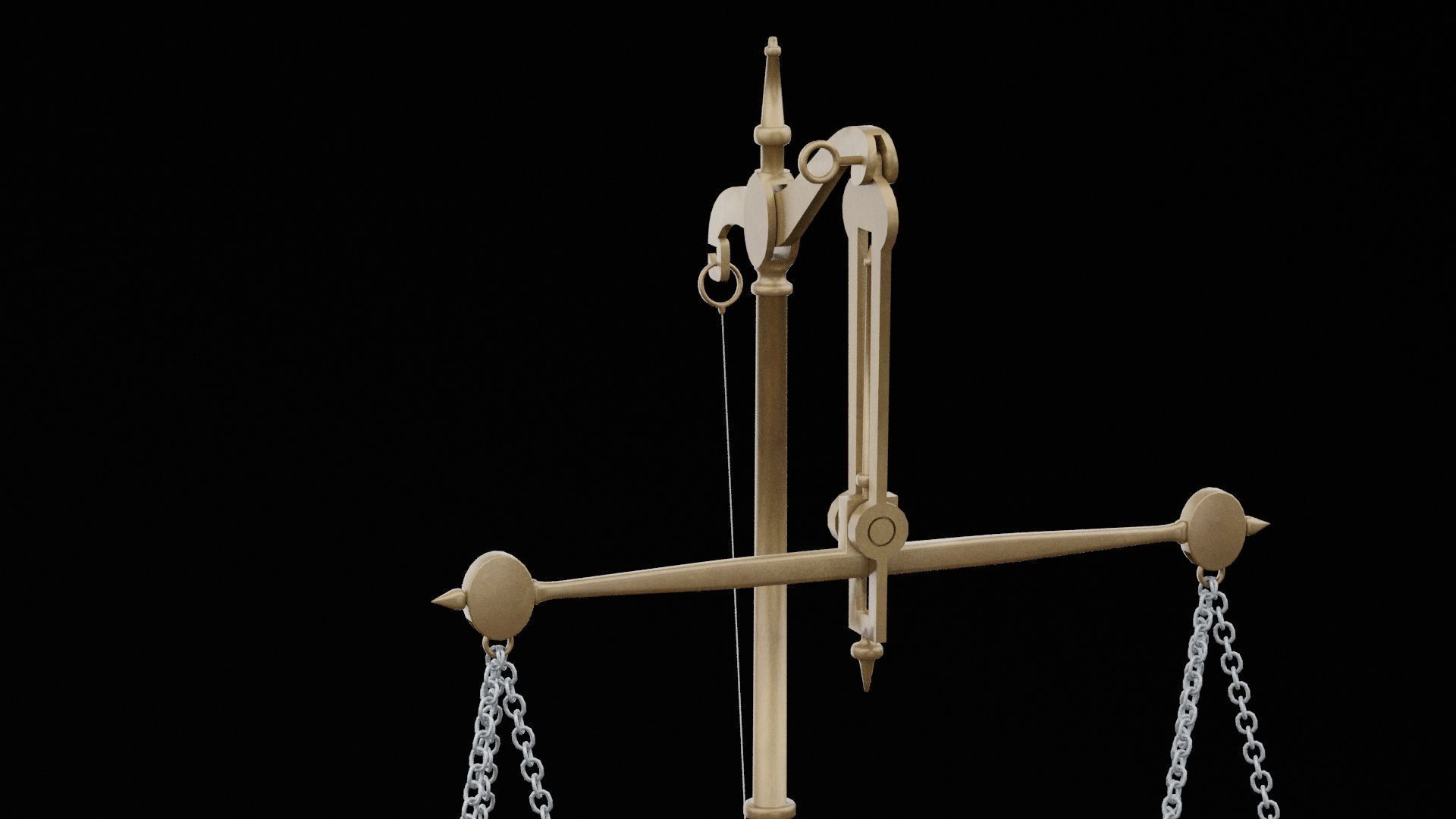 Antique Scales Low-poly 3D model_1