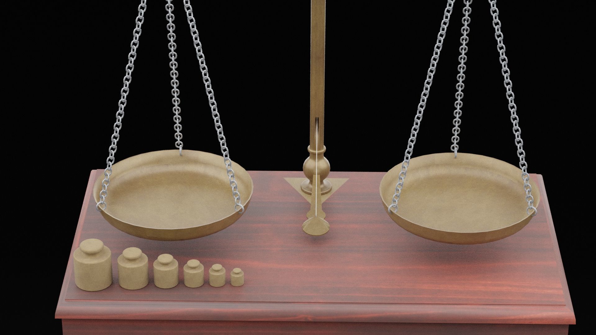 Antique Scales Low-poly 3D model_3