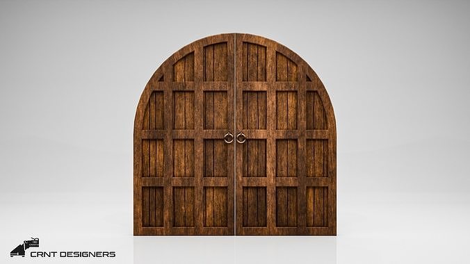 Castle Door Low-poly 3D model