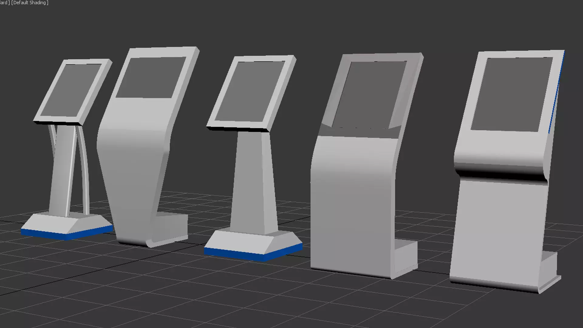 Touchscreen kiosk designs 3D model_0