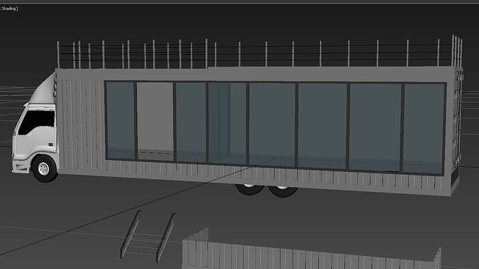 Container shape van 3D model