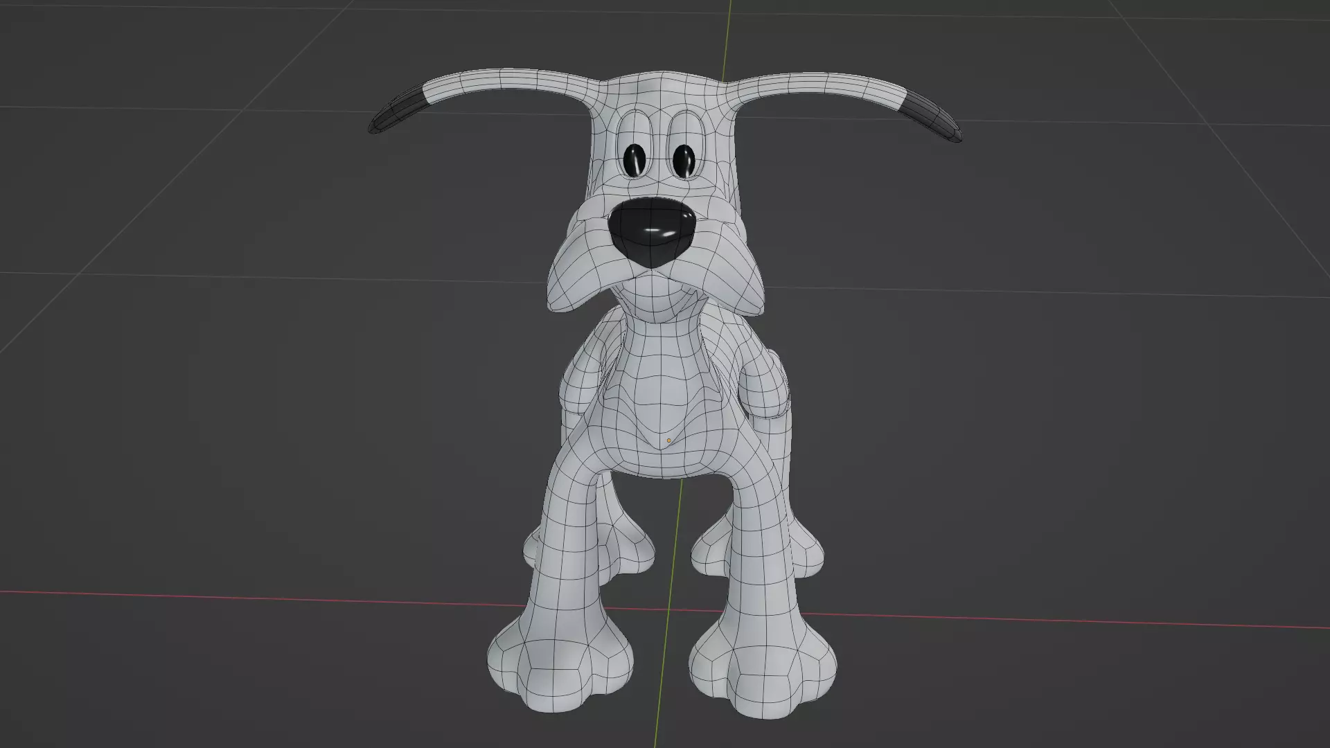 Idefix dog Low-poly 3D model_0