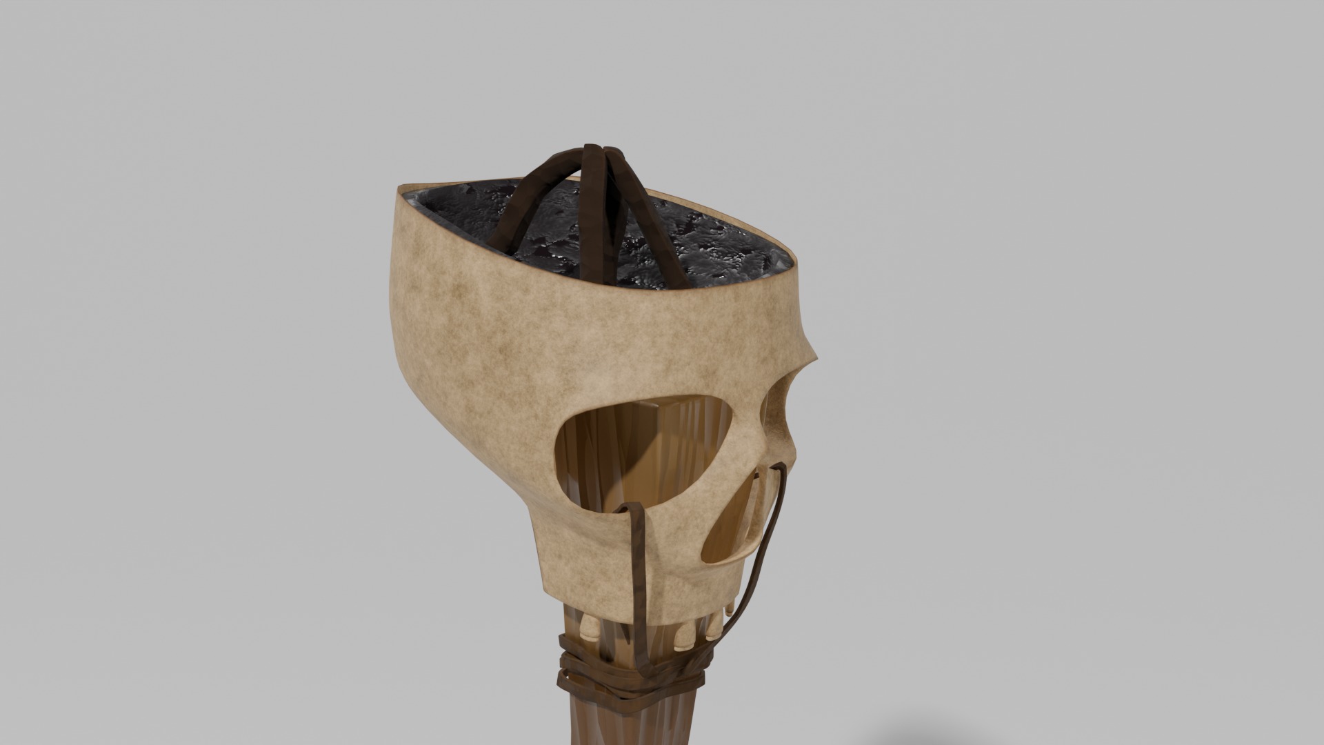 skull torch 3D model_3