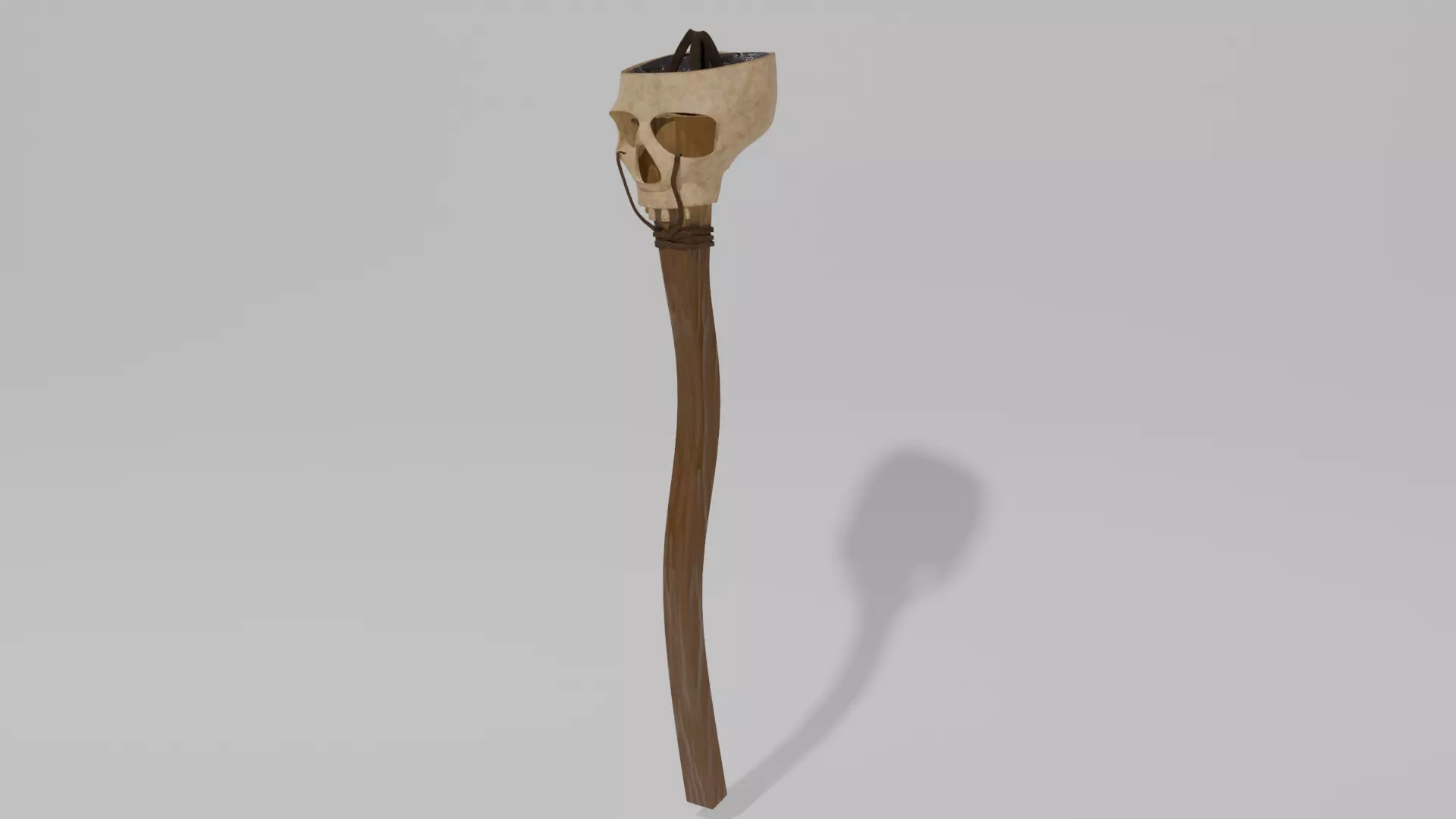 skull torch 3D model_0
