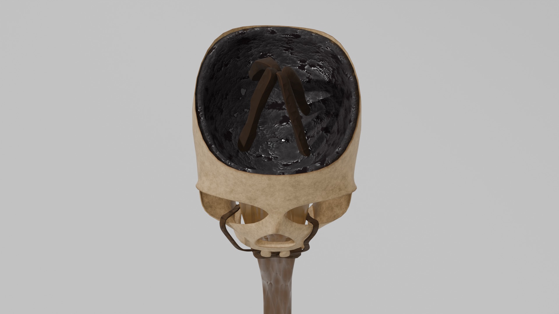 skull torch 3D model_4