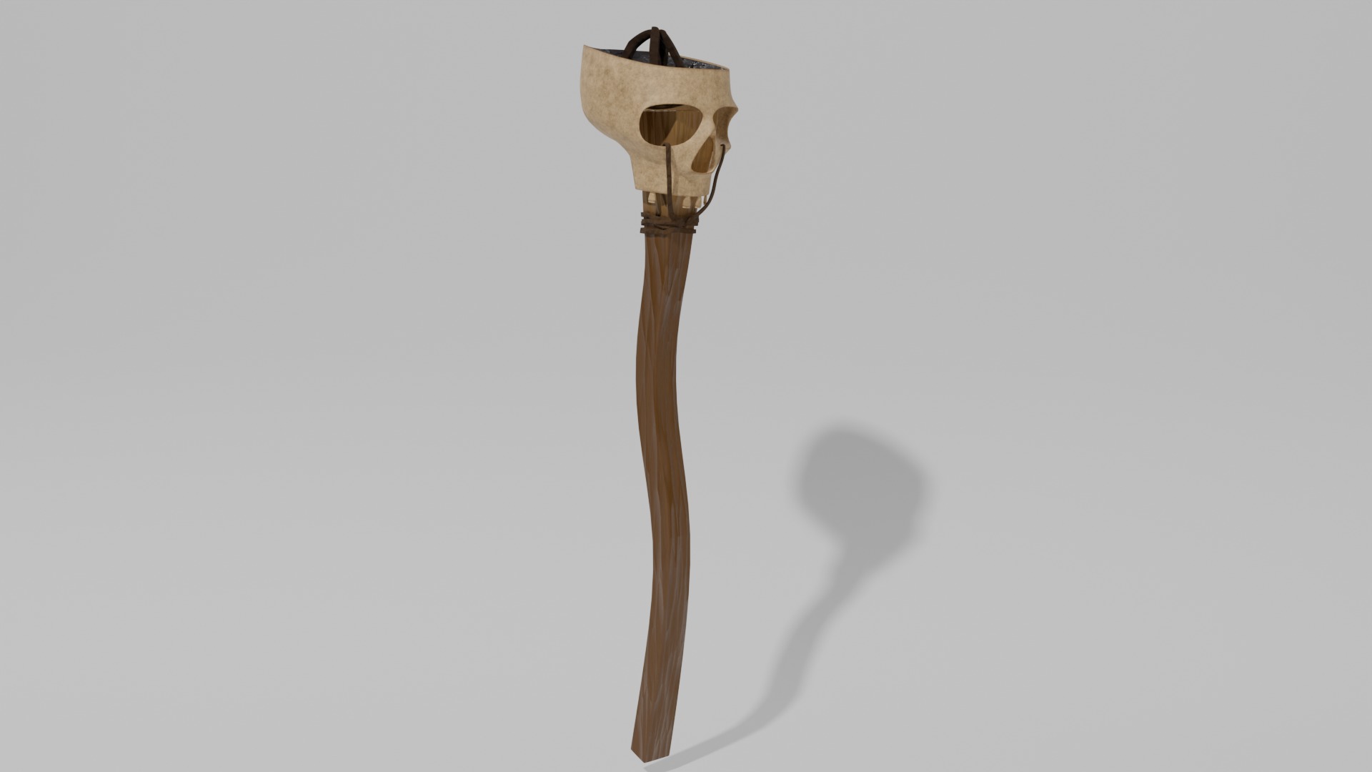 skull torch 3D model_1