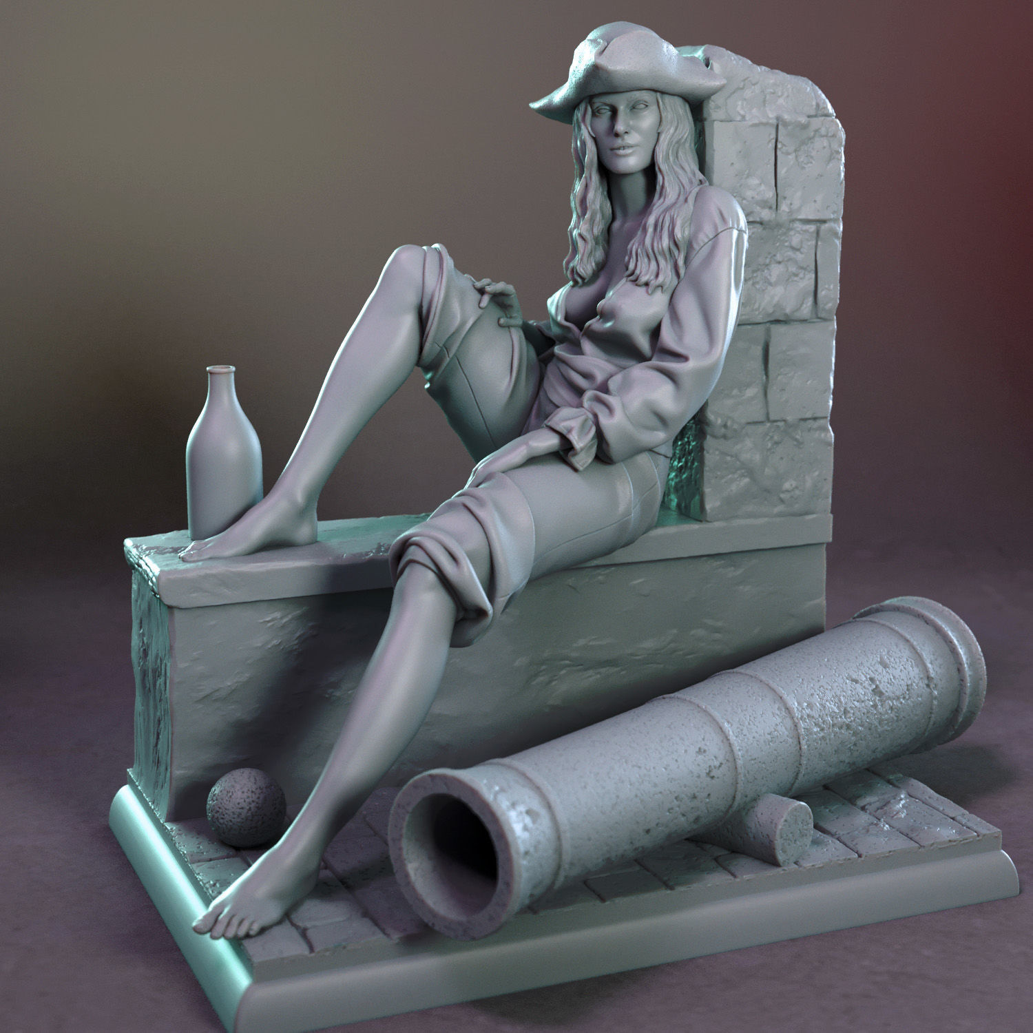 Elizabeth Swann from Pirates of the Caribbean 3D print model_7