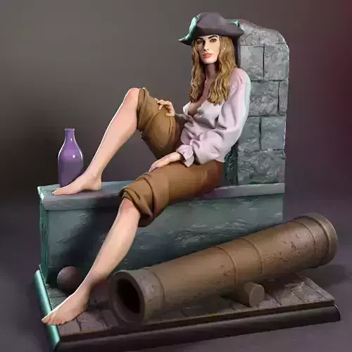 Elizabeth Swann from Pirates of the Caribbean 3D print model