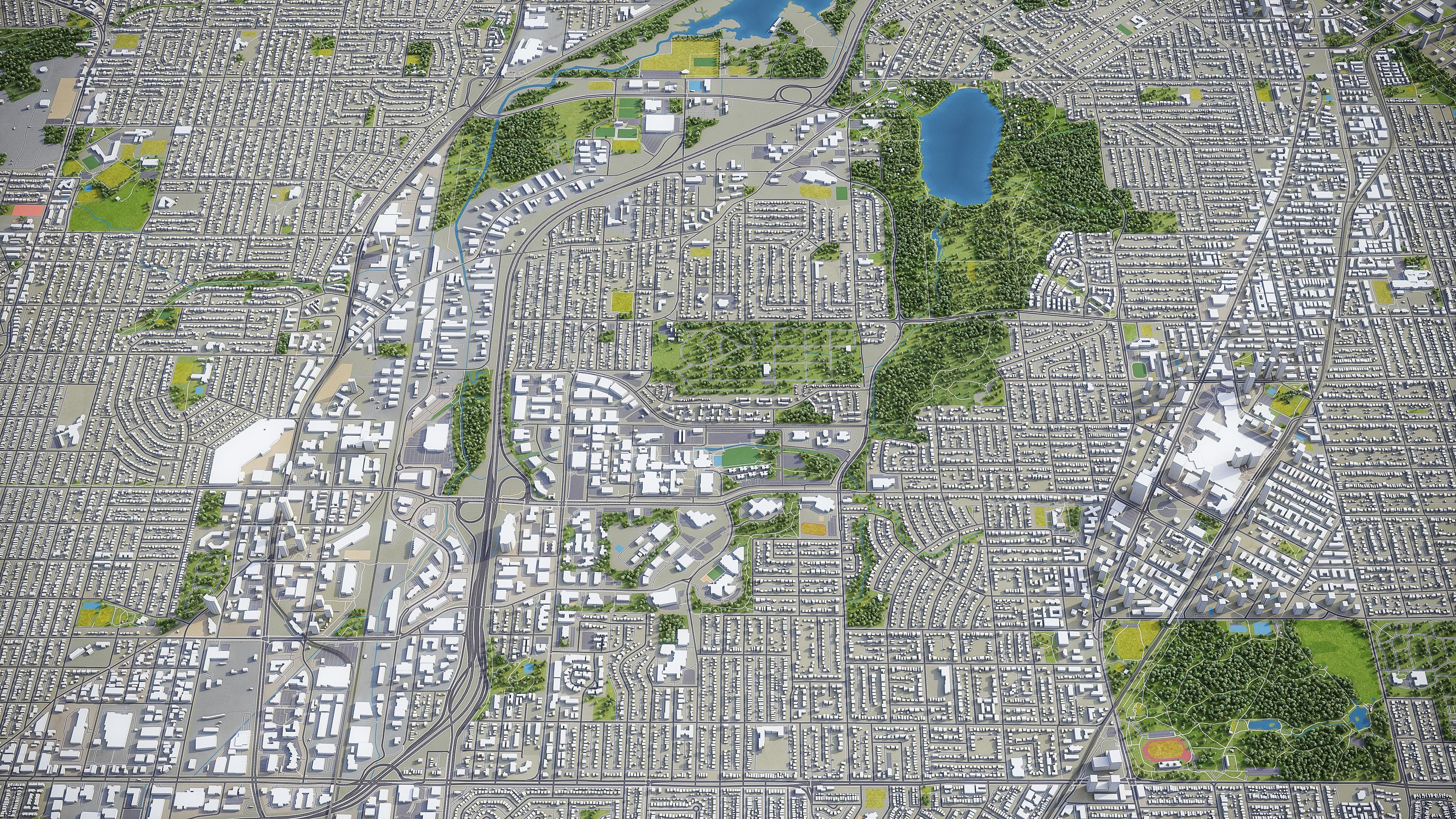 Burnaby - City 3D Model Low-poly 3D model_3