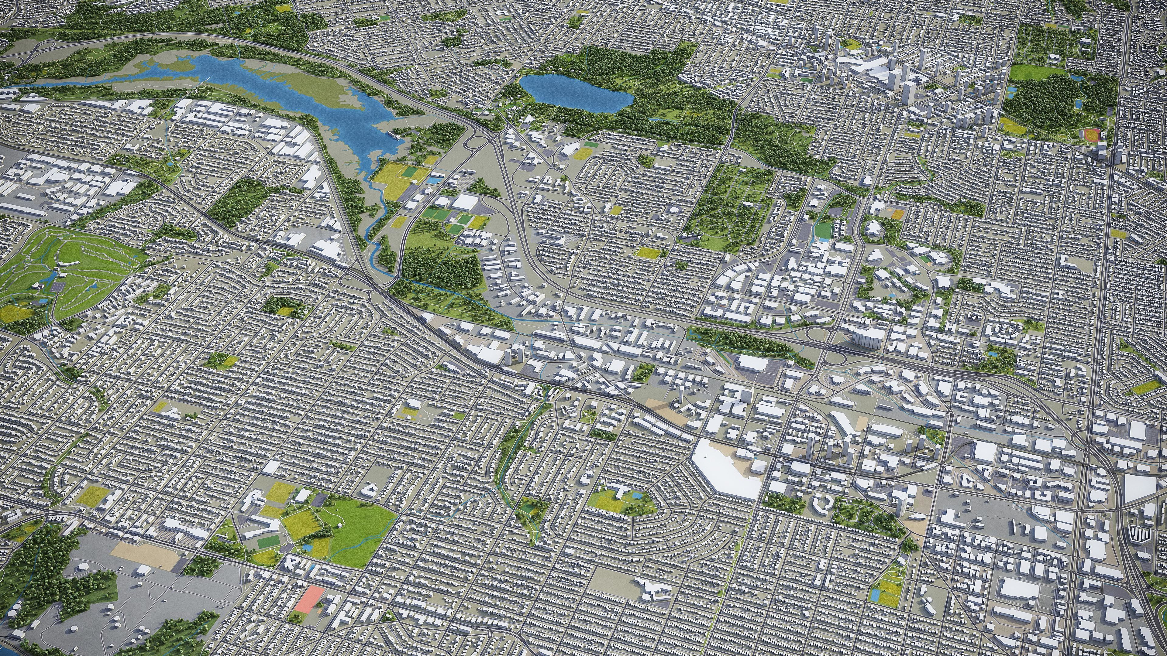 Burnaby - City 3D Model Low-poly 3D model_7