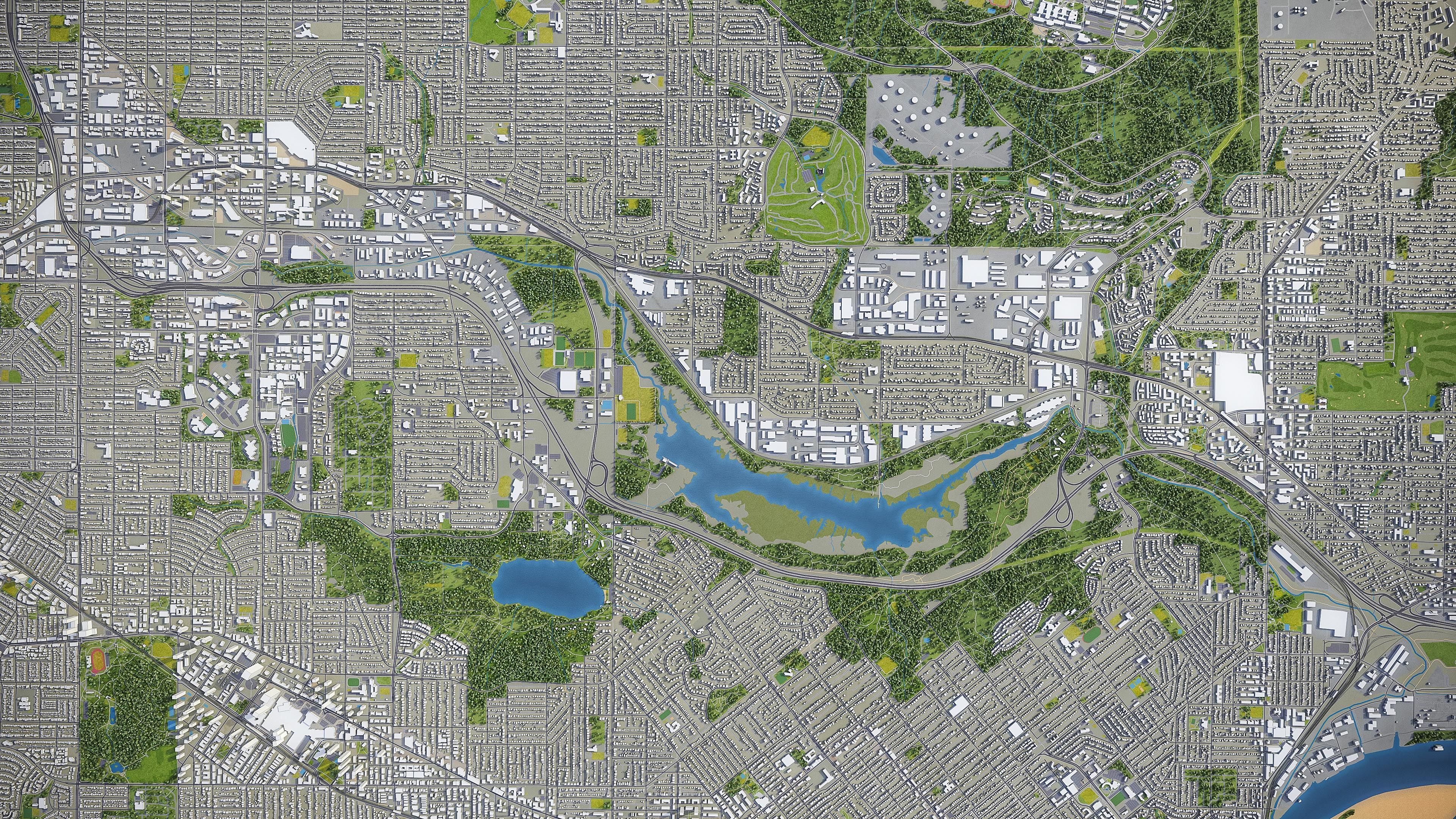 Burnaby - City 3D Model Low-poly 3D model_9