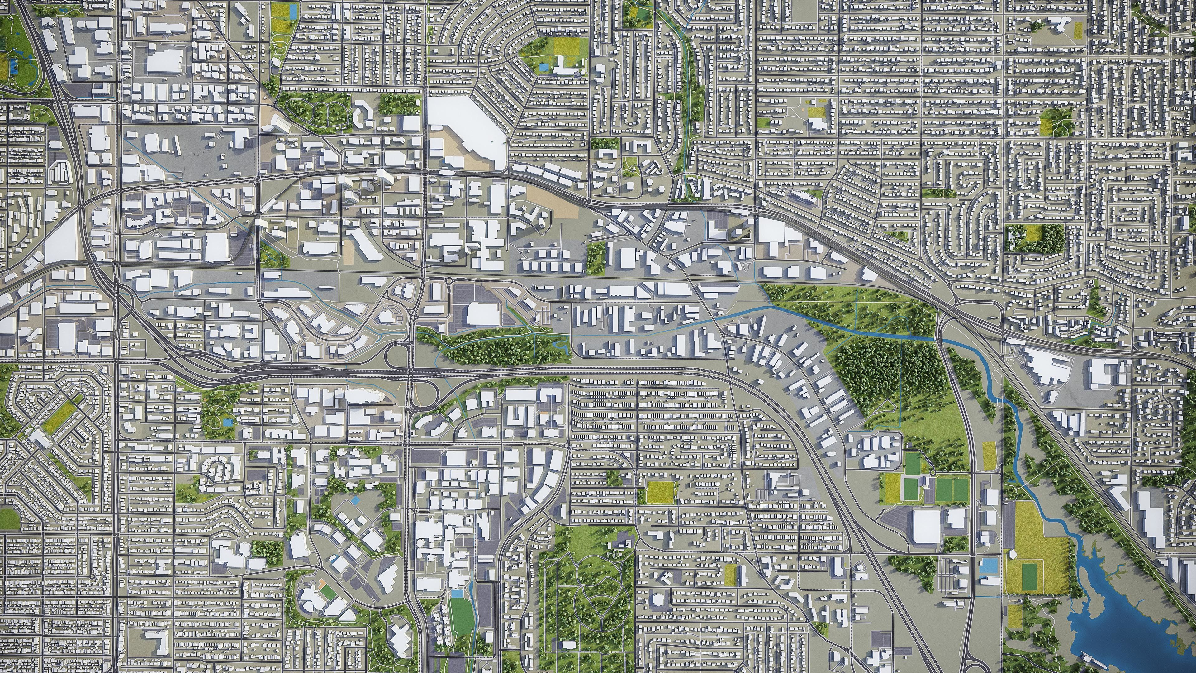 Burnaby - City 3D Model Low-poly 3D model_8