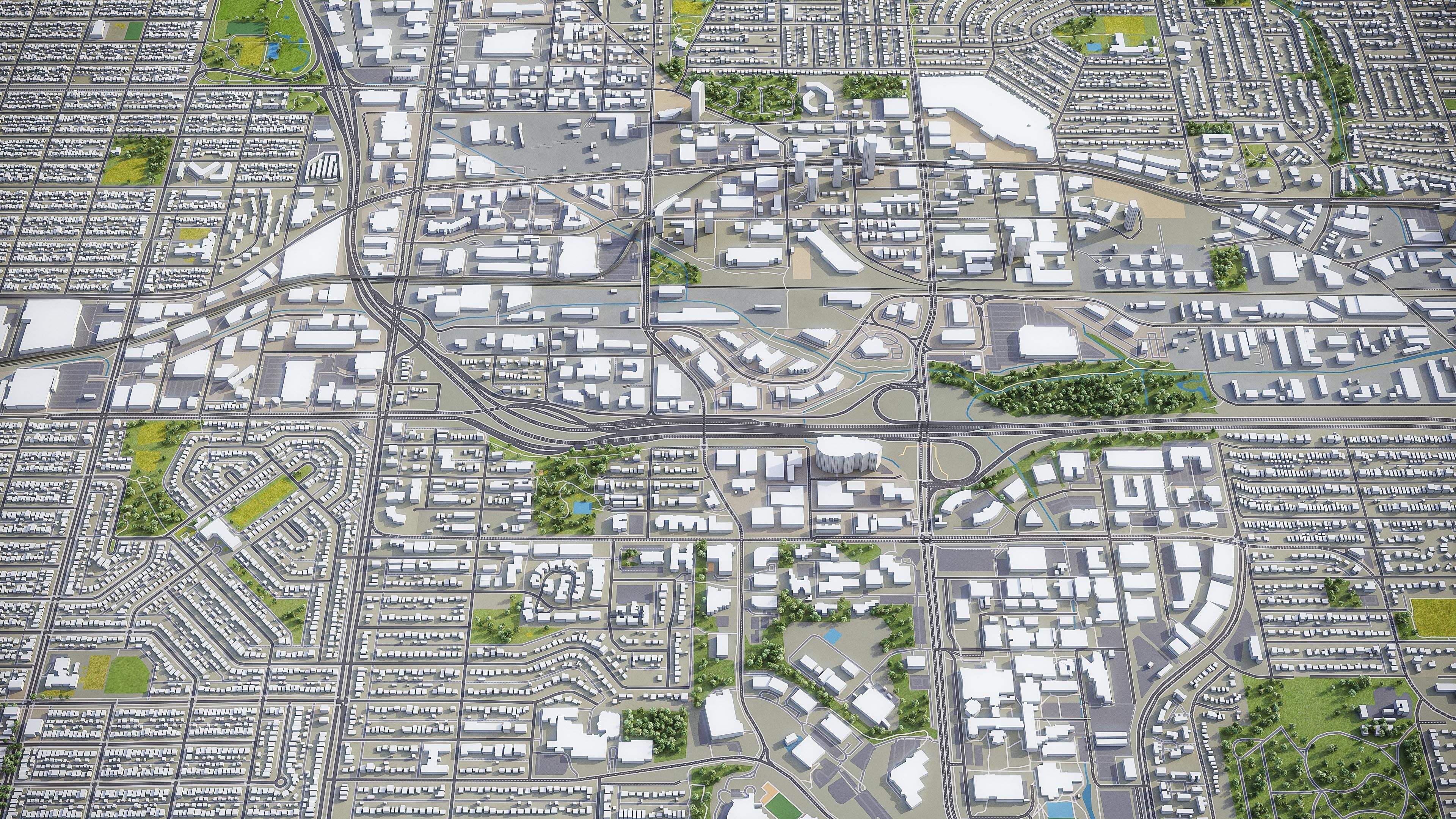 Burnaby - City 3D Model Low-poly 3D model_1