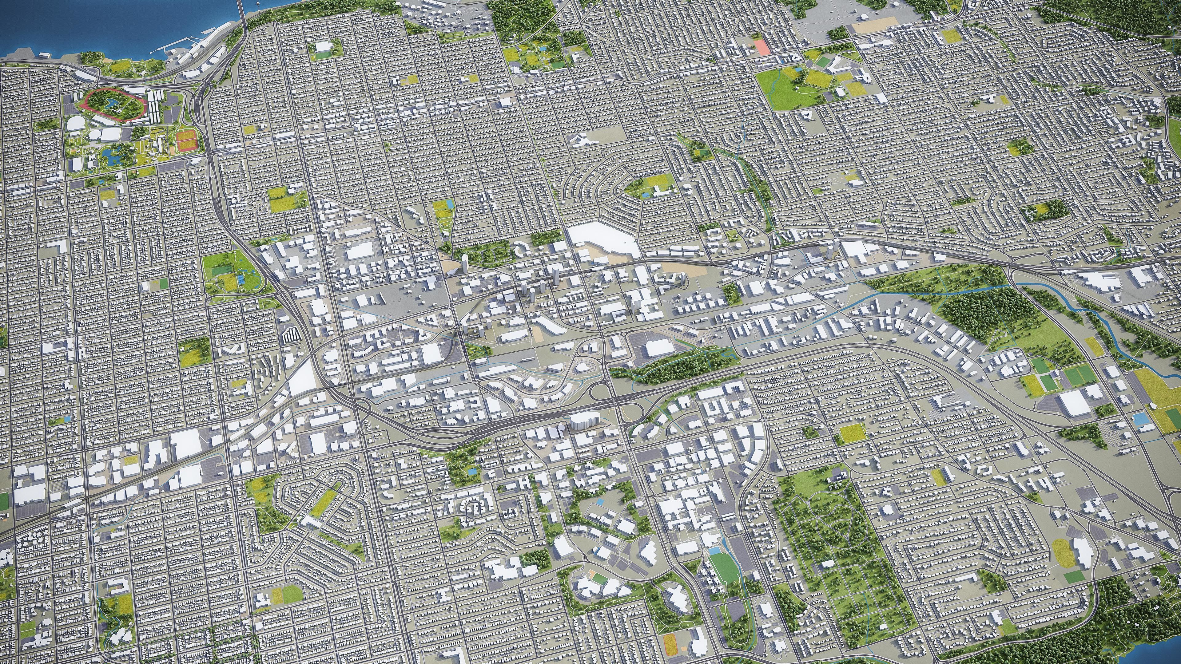 Burnaby - City 3D Model Low-poly 3D model_2