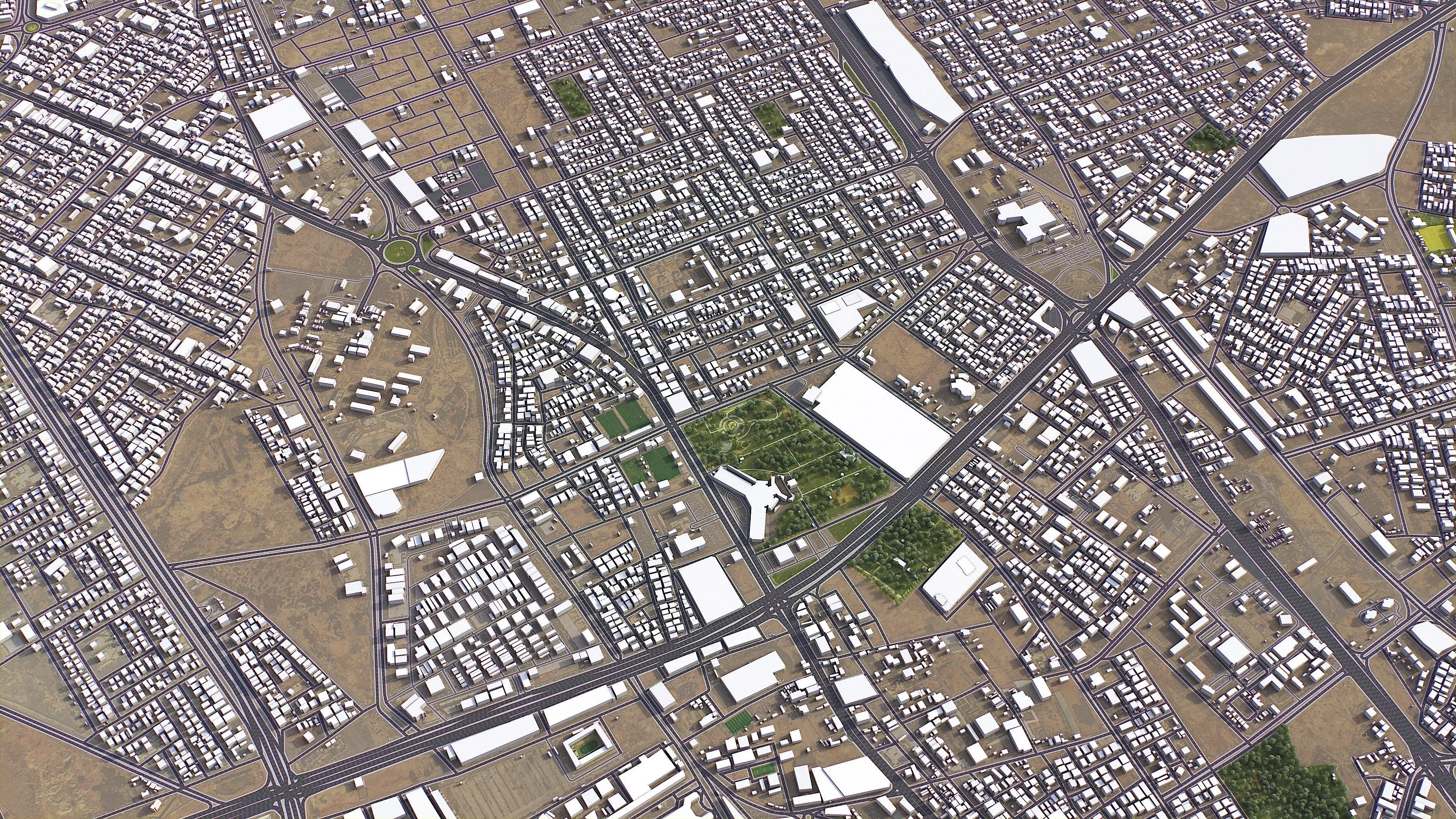 Buraydah - City 3D Model Low-poly 3D model