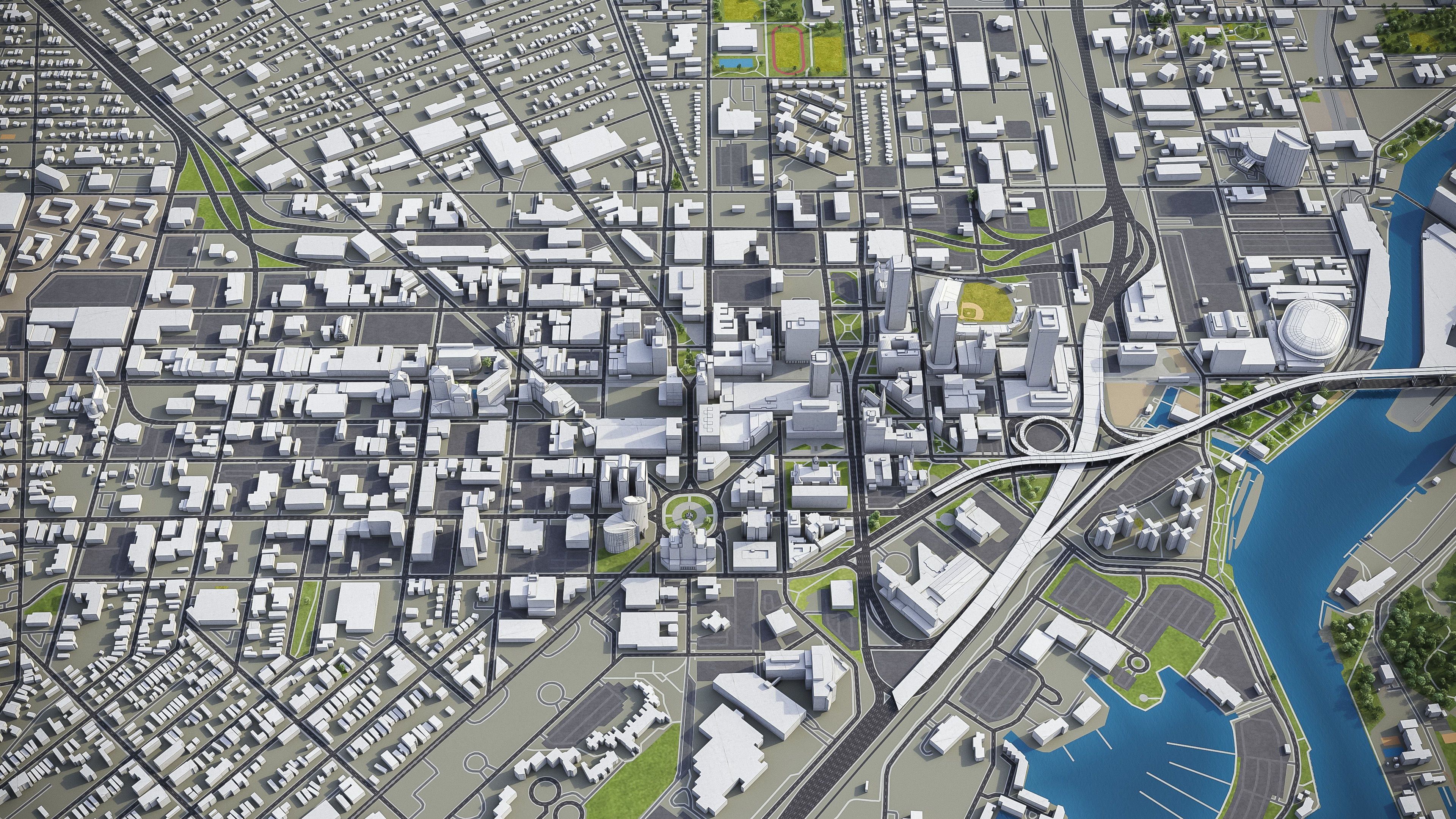 Buffalo - City 3D Model Low-poly 3D model_5