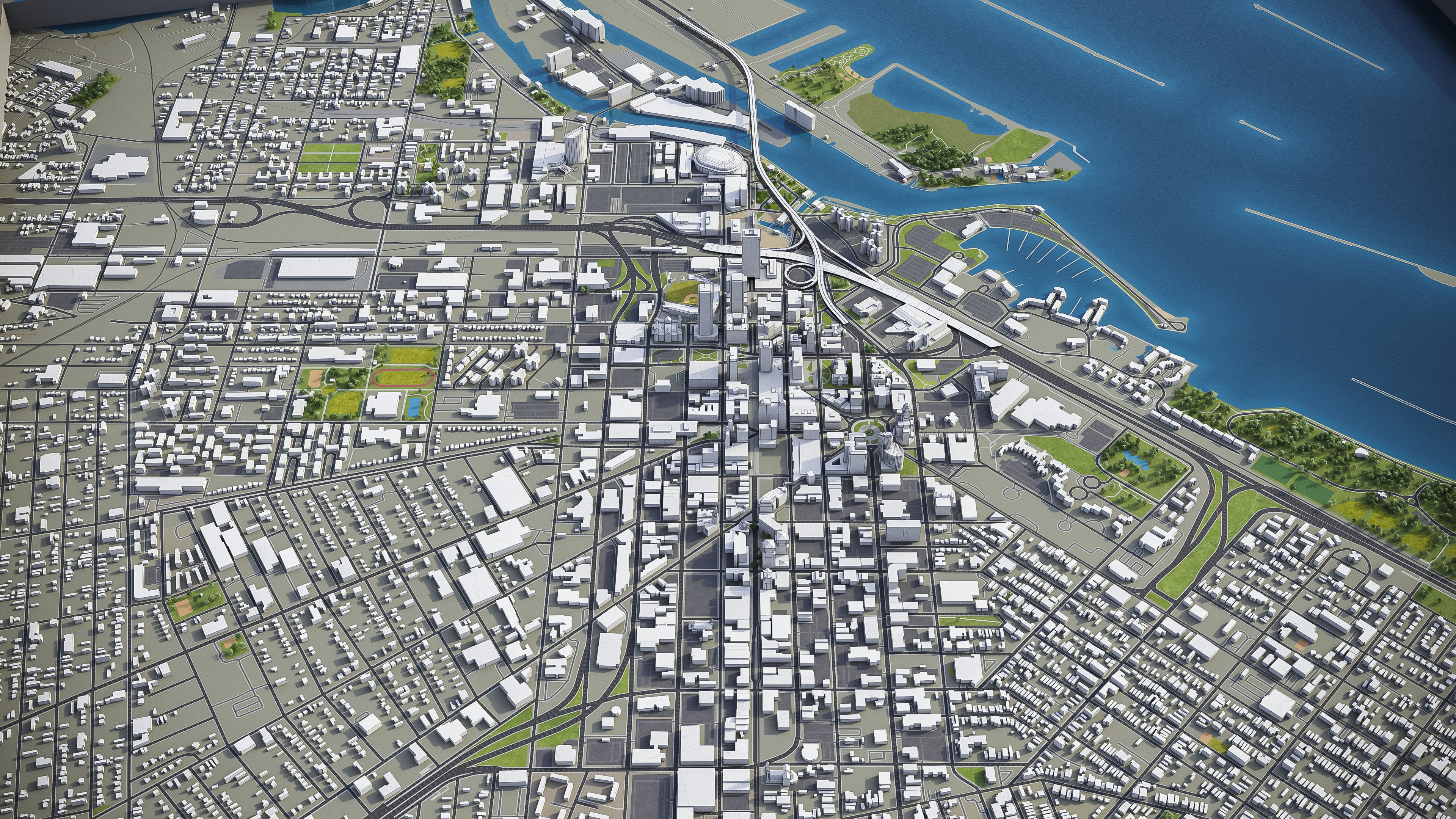 Buffalo - City 3D Model Low-poly 3D model_8