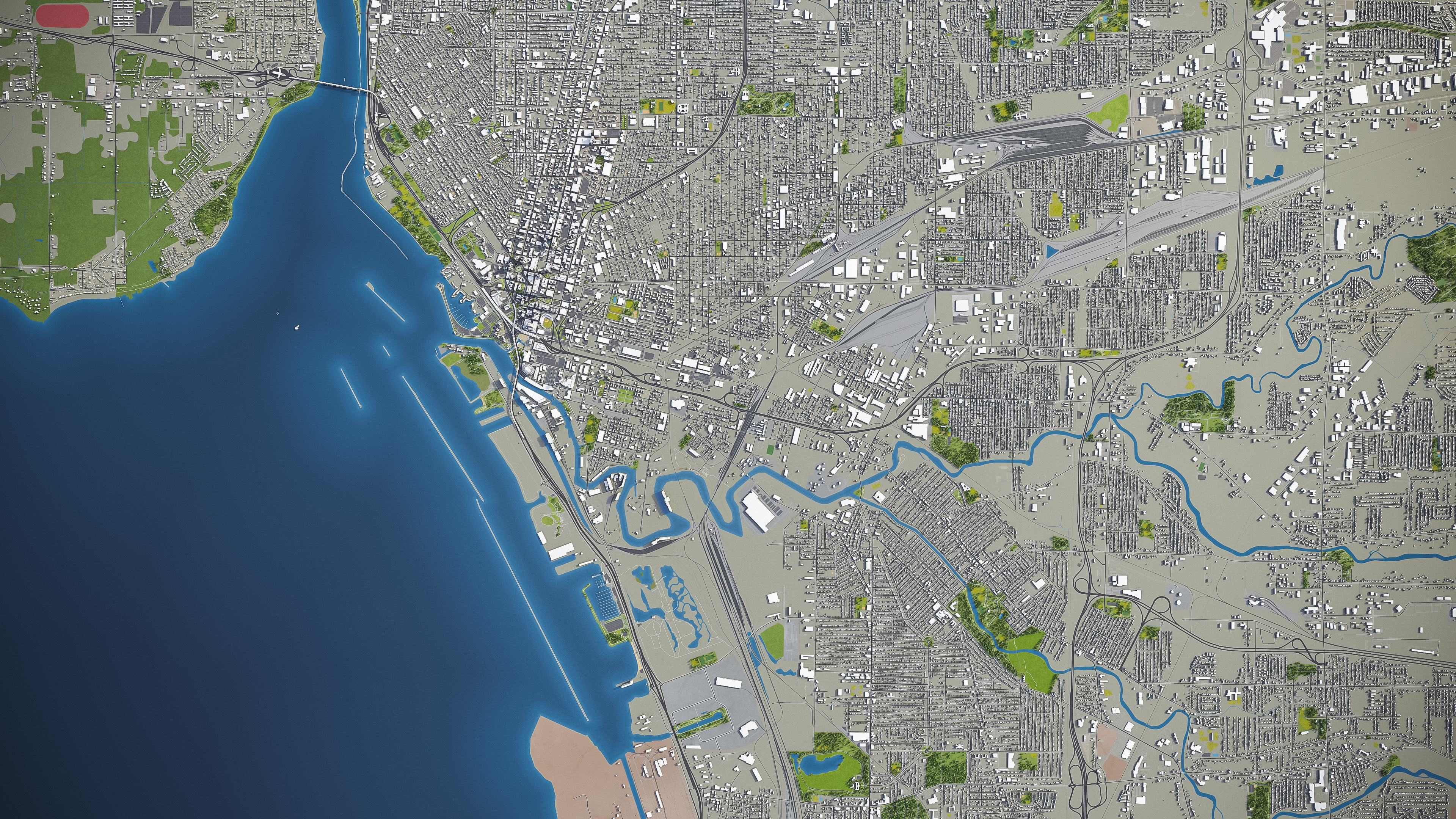 Buffalo - City 3D Model Low-poly 3D model_12