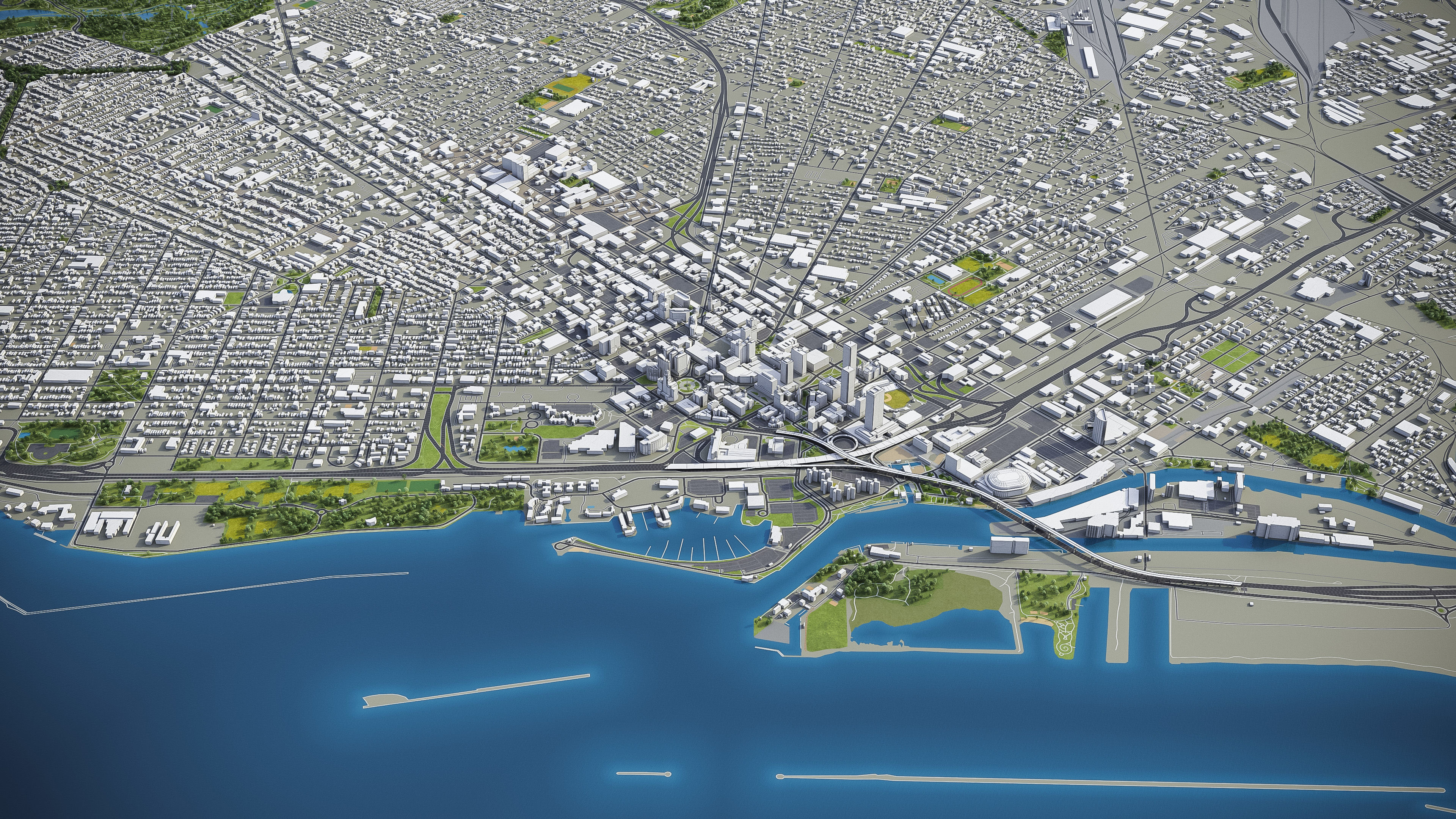 Buffalo - City 3D Model Low-poly 3D model_15