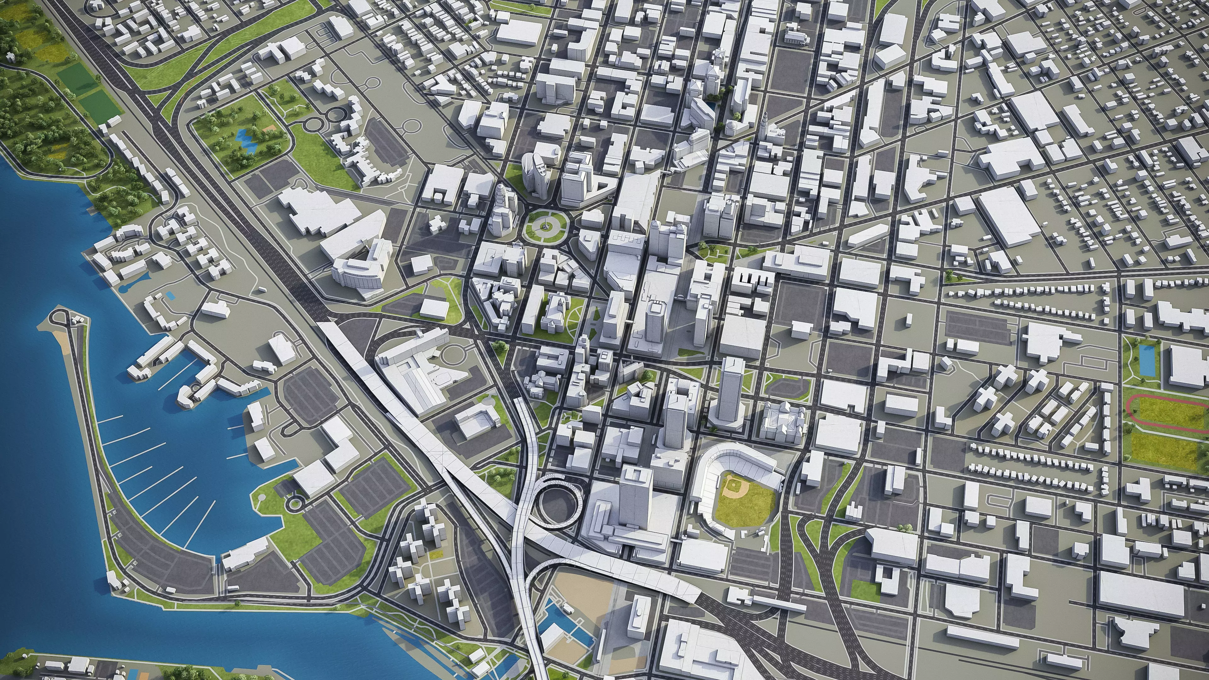 Buffalo - City 3D Model Low-poly 3D model_0