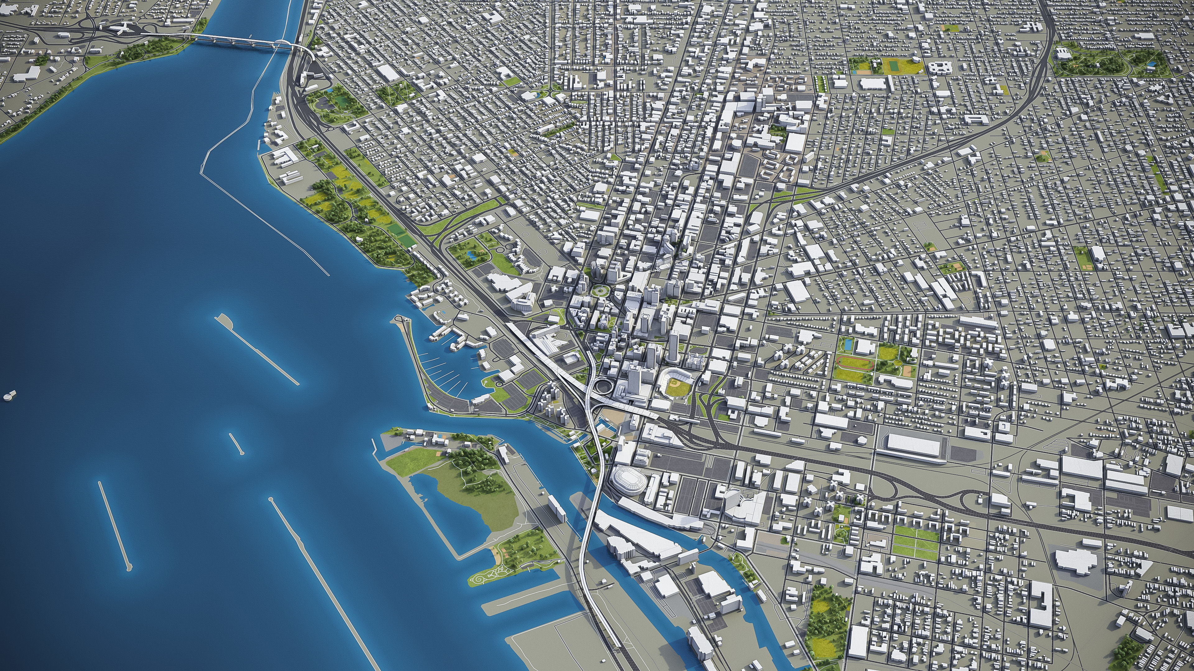 Buffalo - City 3D Model Low-poly 3D model_14