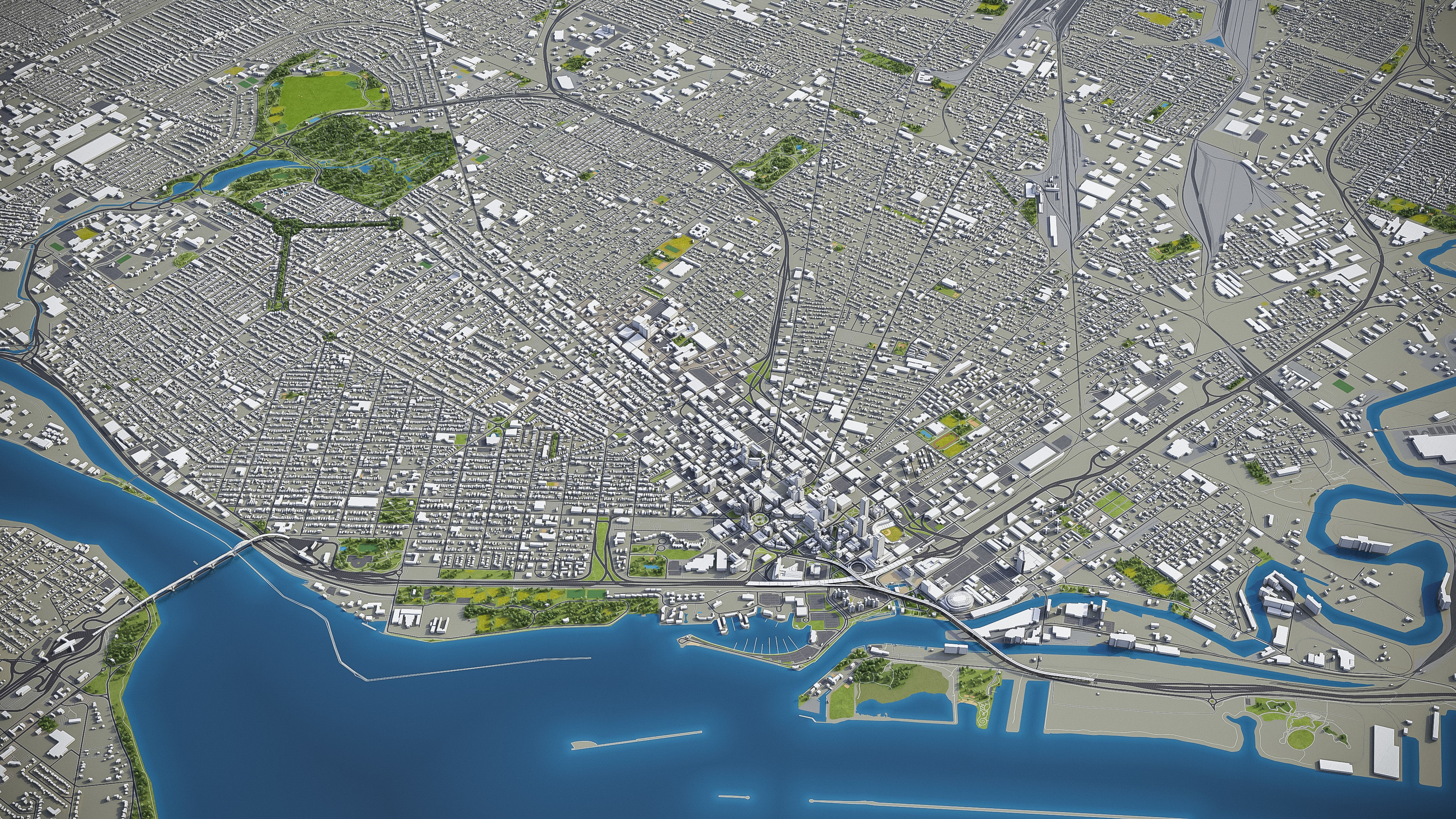 Buffalo - City 3D Model Low-poly 3D model_16