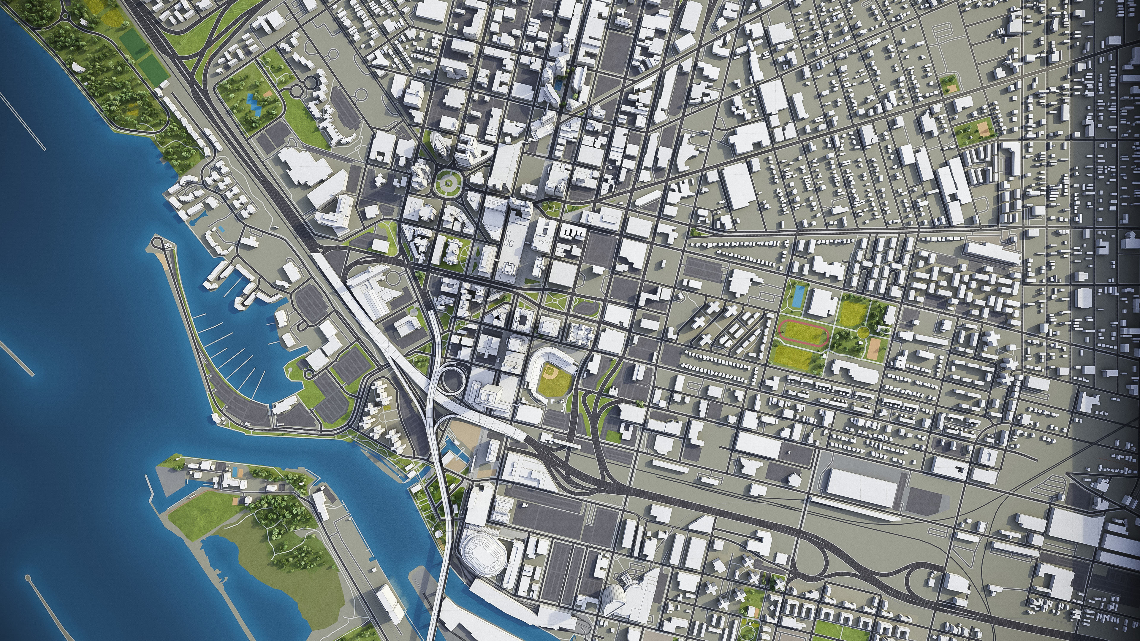 Buffalo - City 3D Model Low-poly 3D model_10