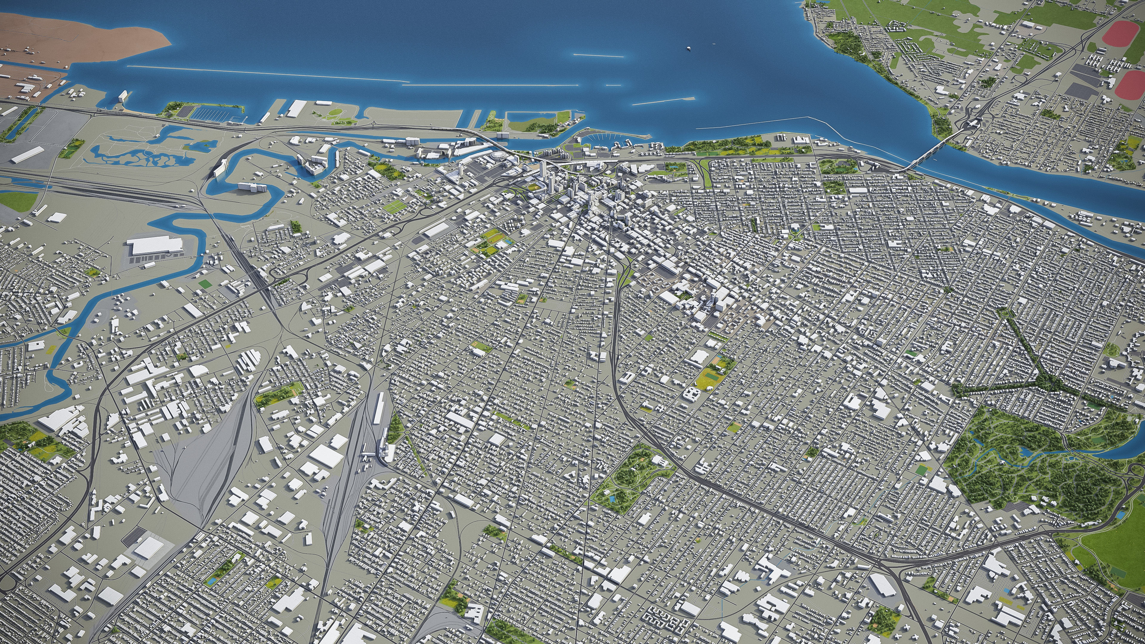 Buffalo - City 3D Model Low-poly 3D model_17