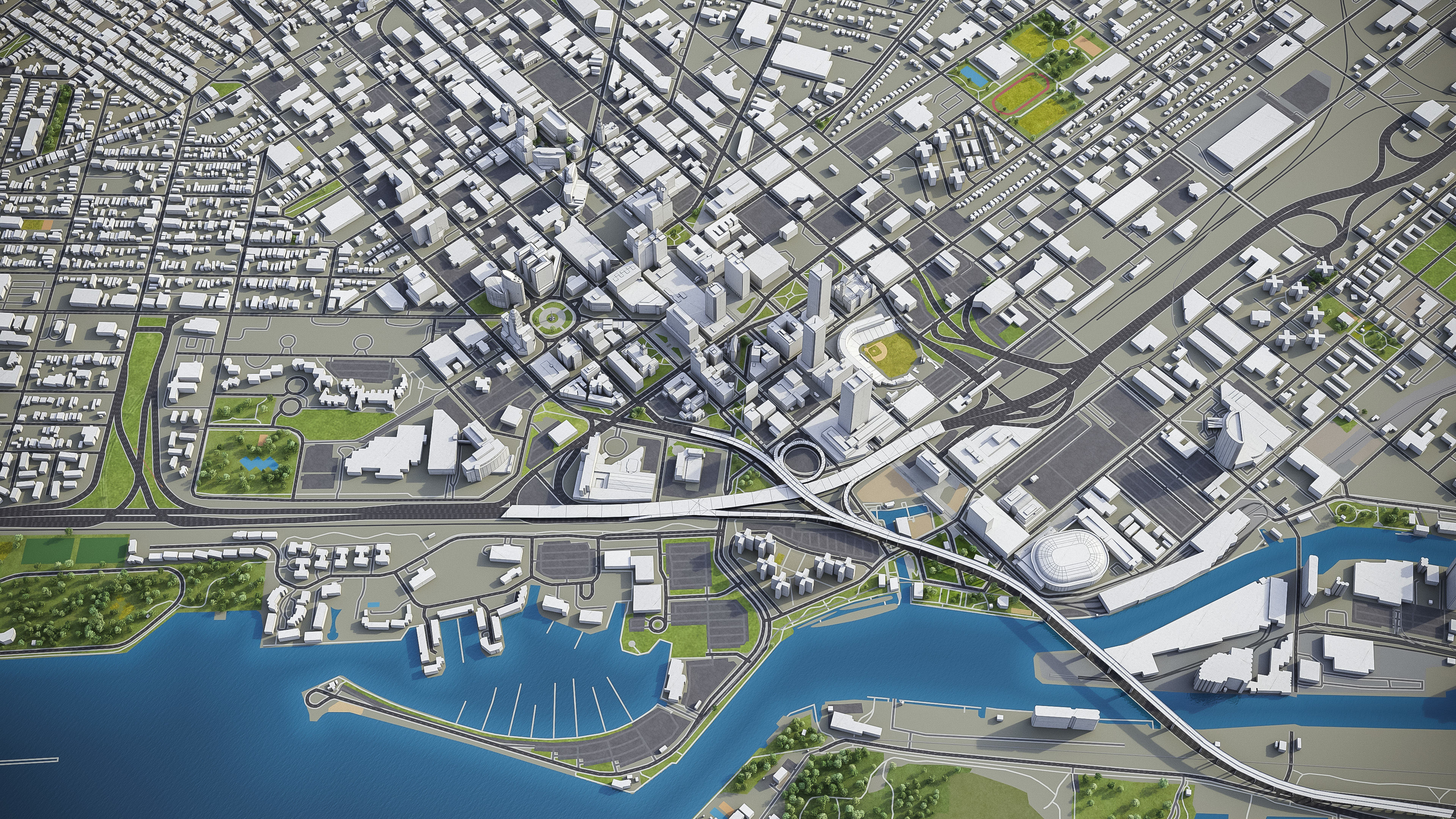 Buffalo - City 3D Model Low-poly 3D model_4