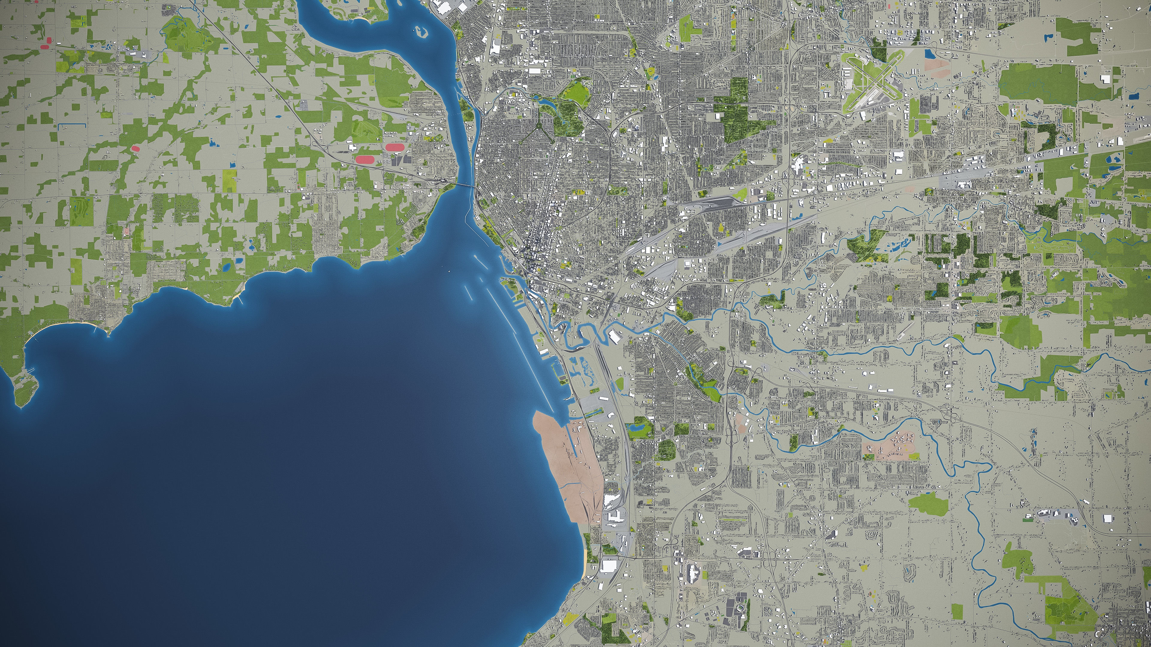 Buffalo - City 3D Model Low-poly 3D model_13