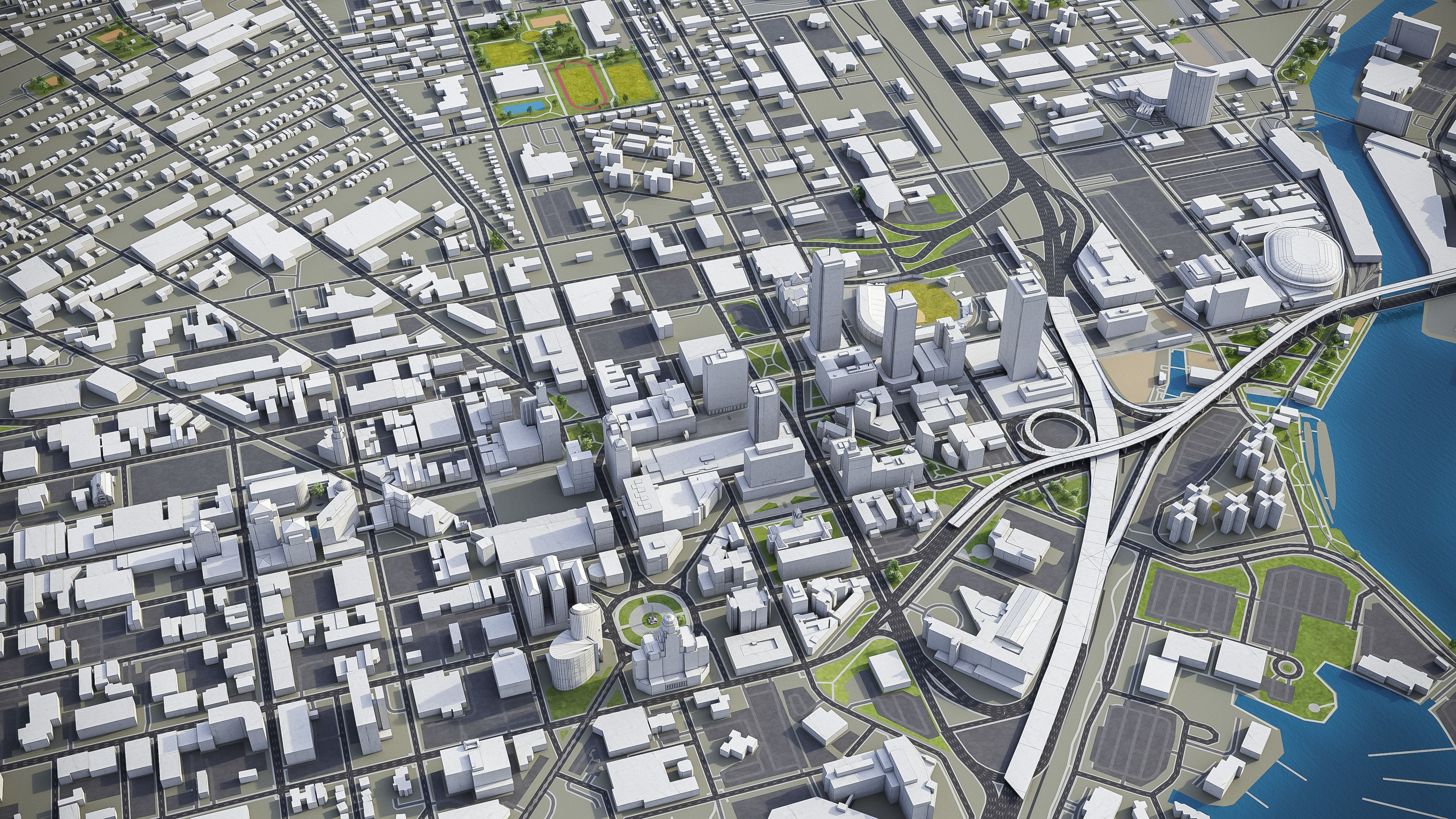 Buffalo - City 3D Model Low-poly 3D model_6