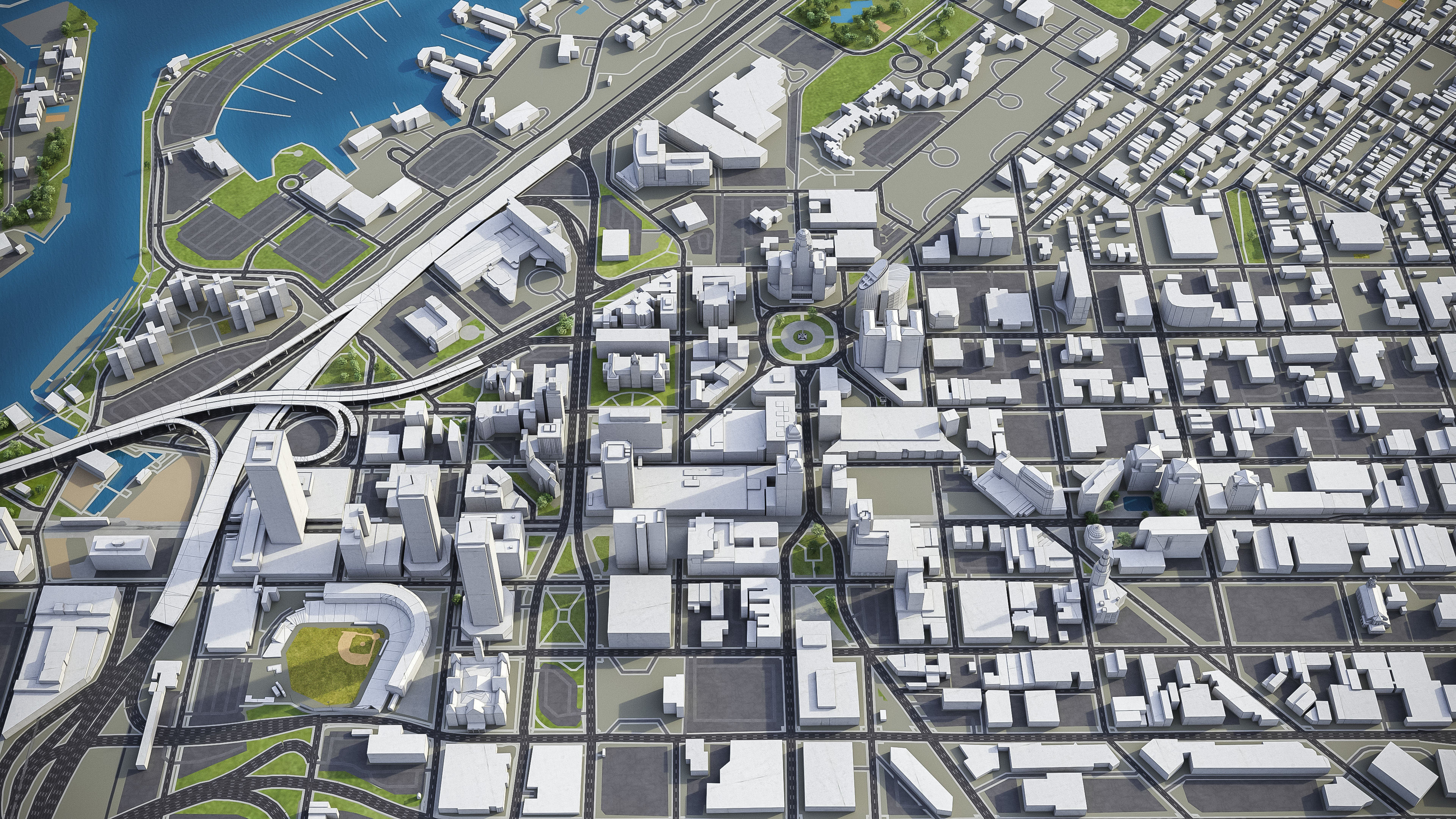 Buffalo - City 3D Model Low-poly 3D model_1