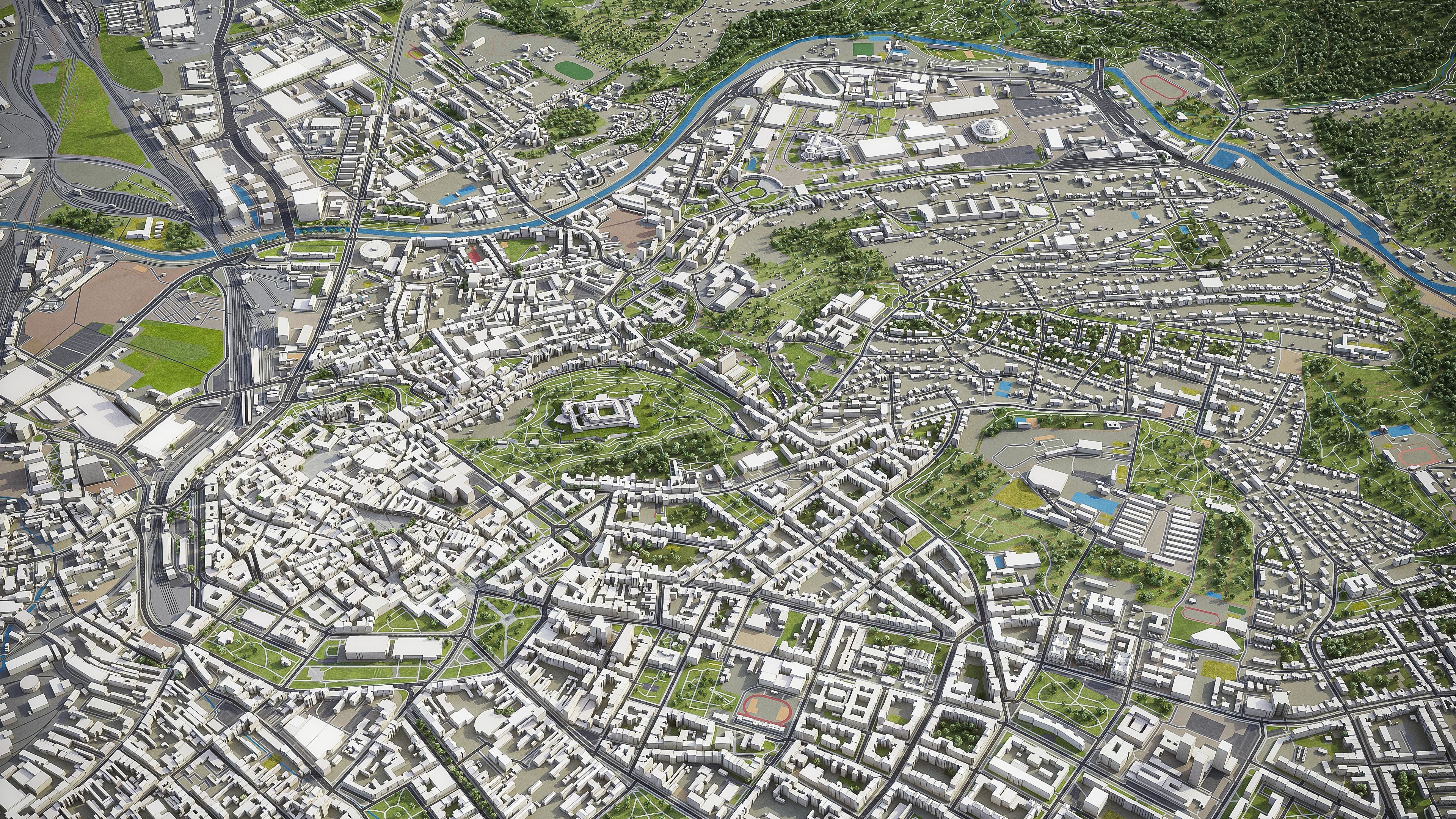 Brno - City 3D Model Low-poly 3D model_17