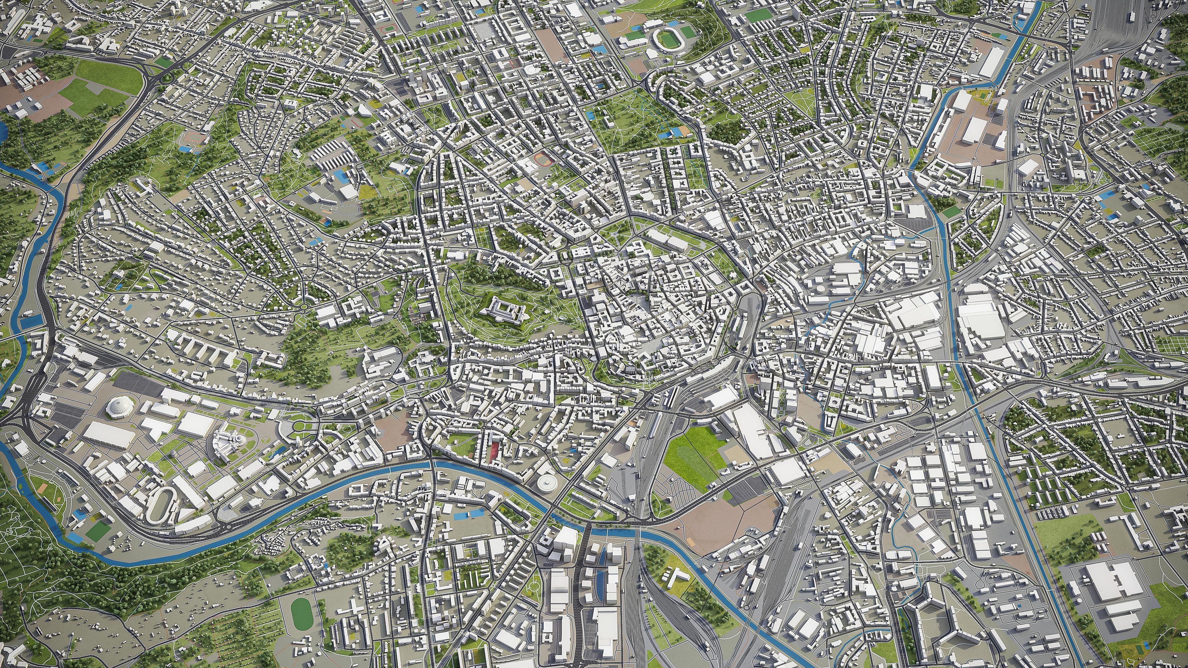 Brno - City 3D Model Low-poly 3D model_13