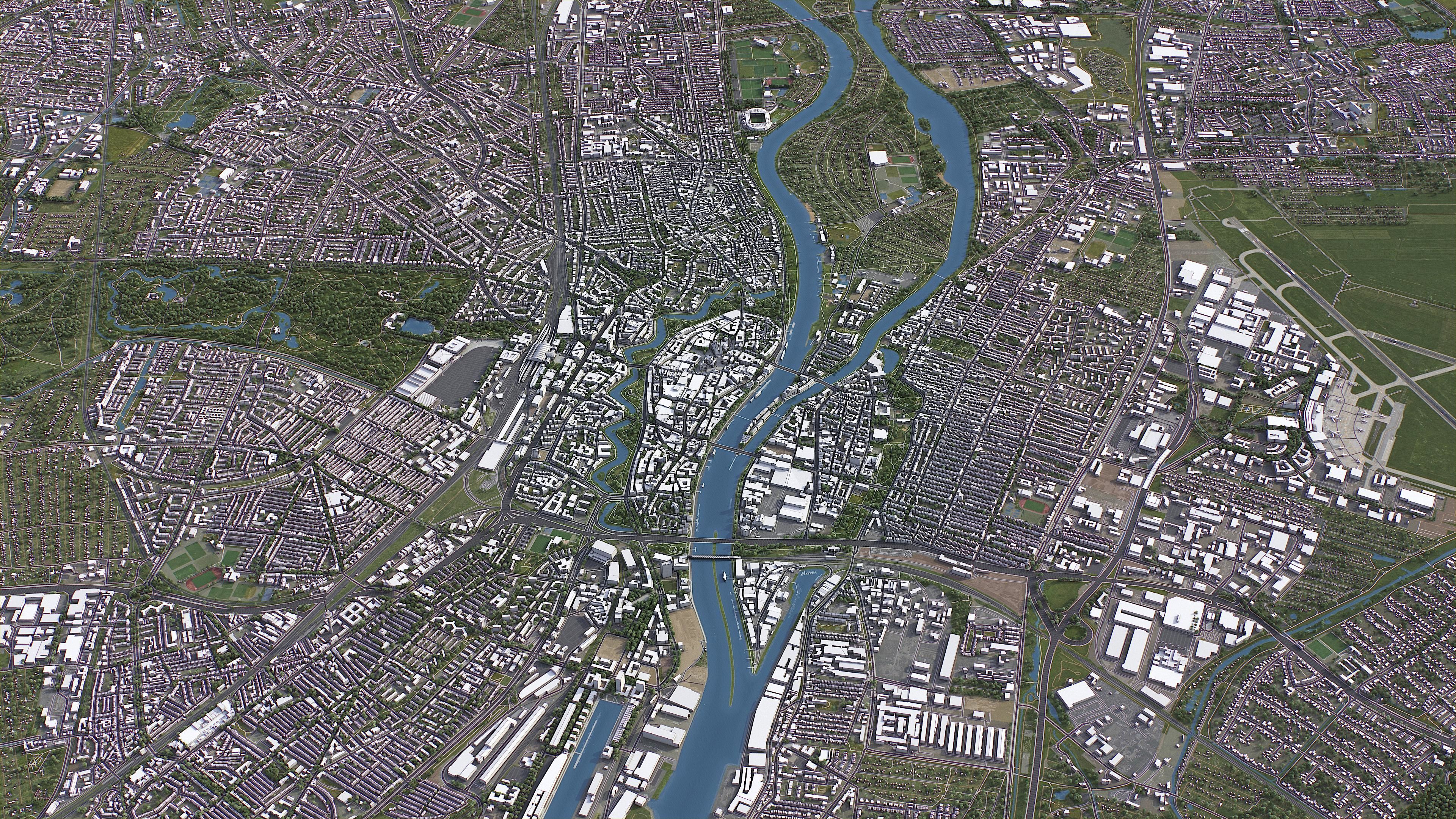 Bremen - City 3D Model Low-poly 3D model_10