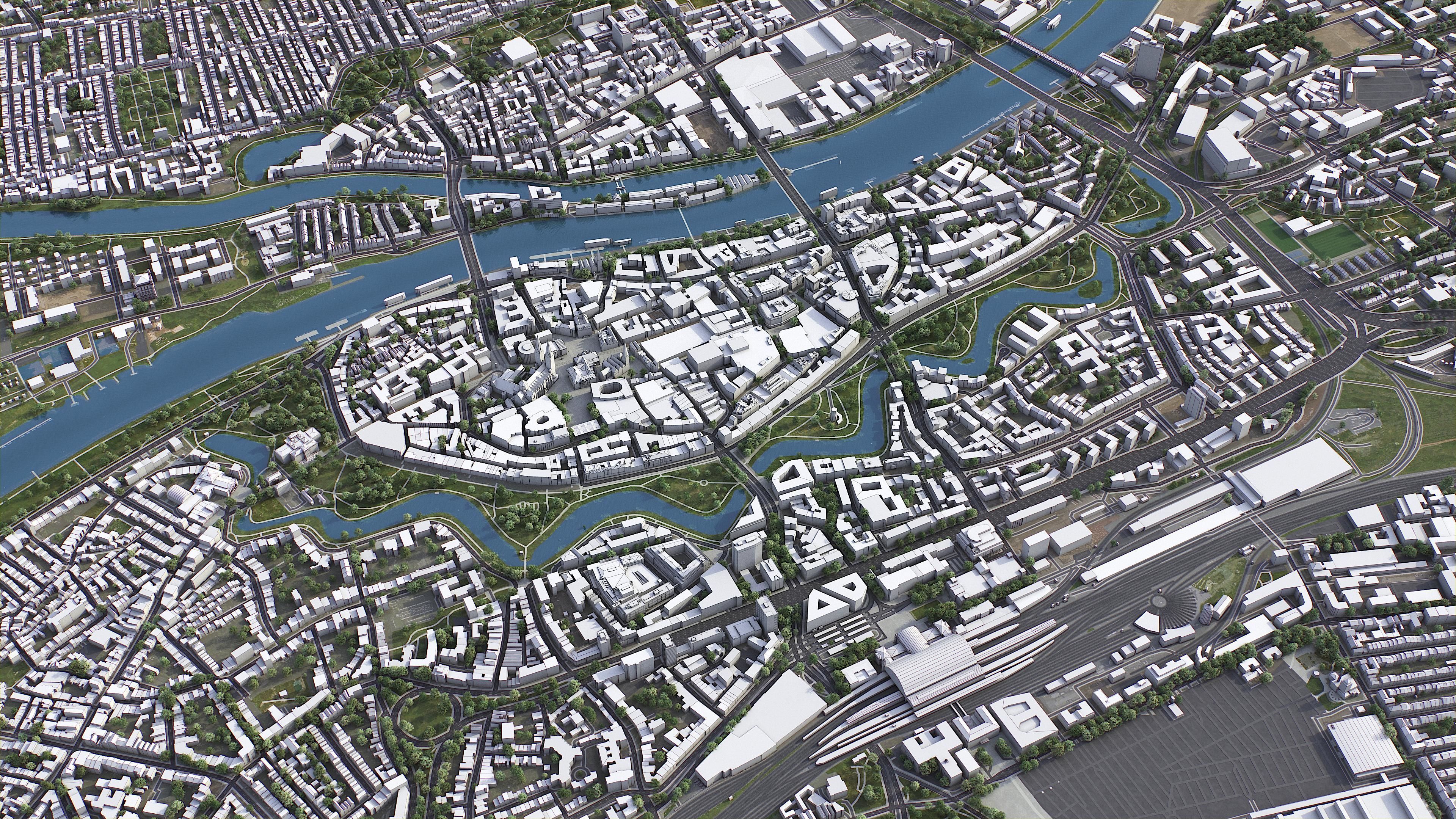 Bremen - City 3D Model Low-poly 3D model_4