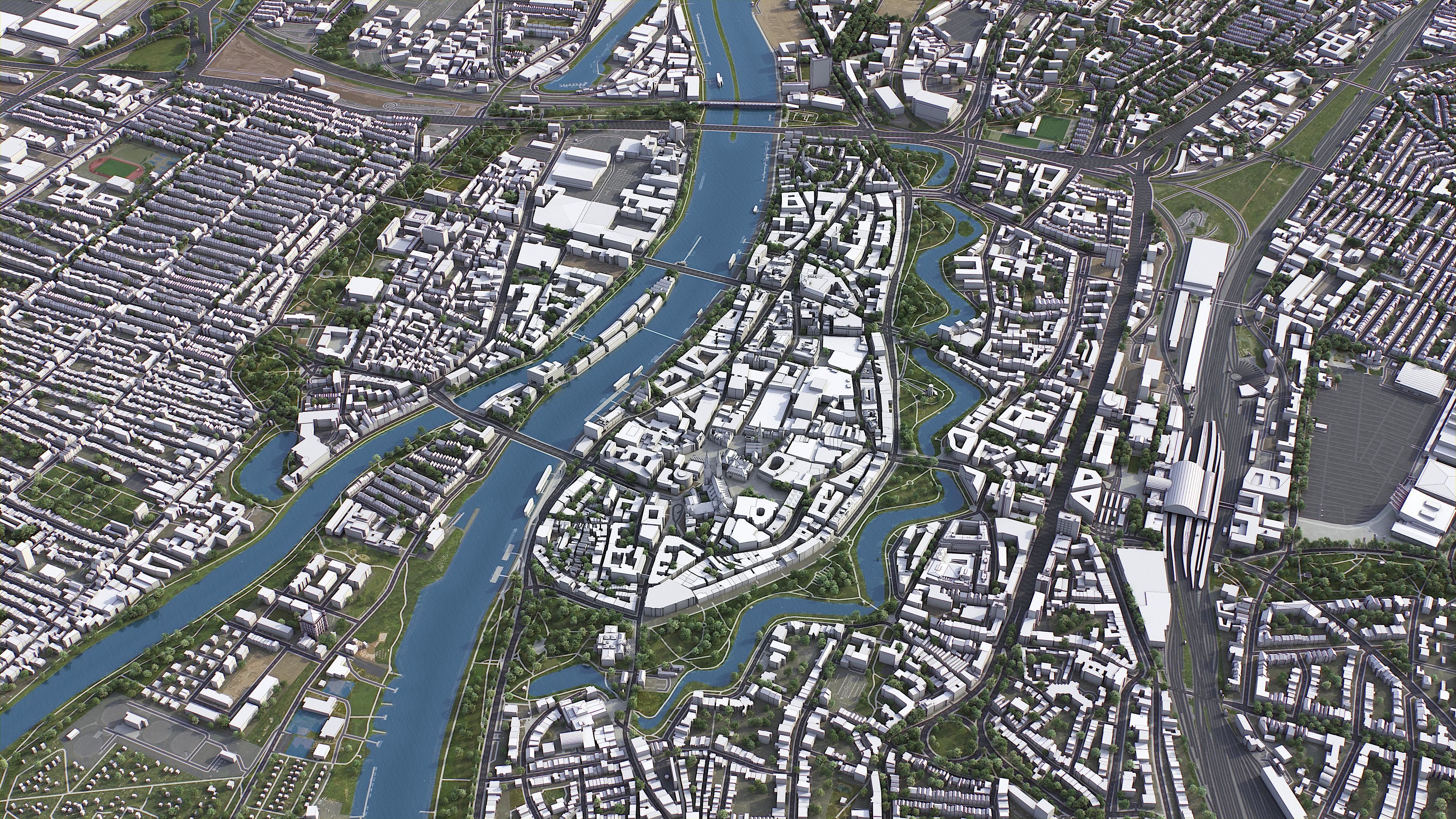 Bremen - City 3D Model Low-poly 3D model_5