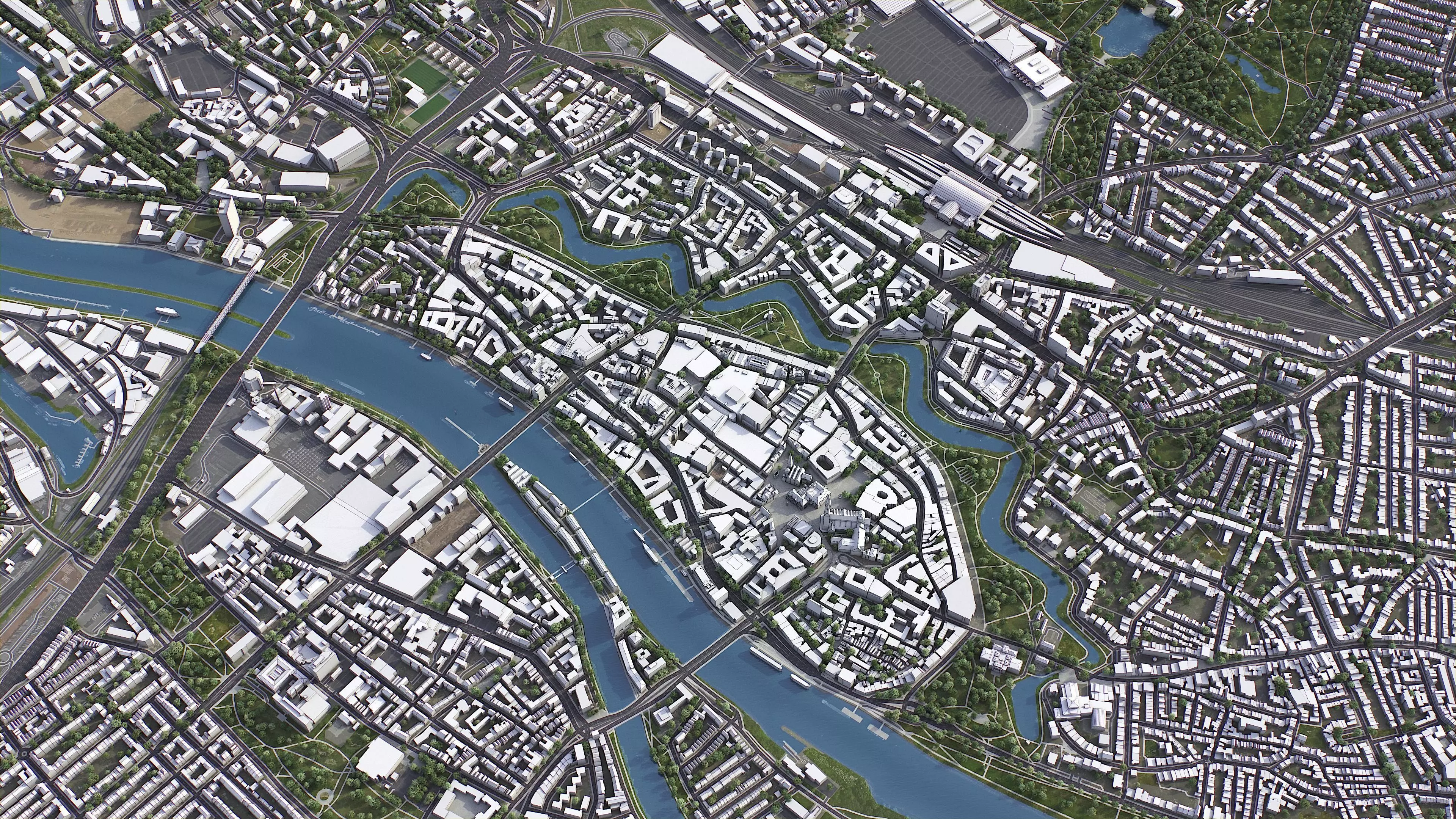 Bremen - City 3D Model Low-poly 3D model_0