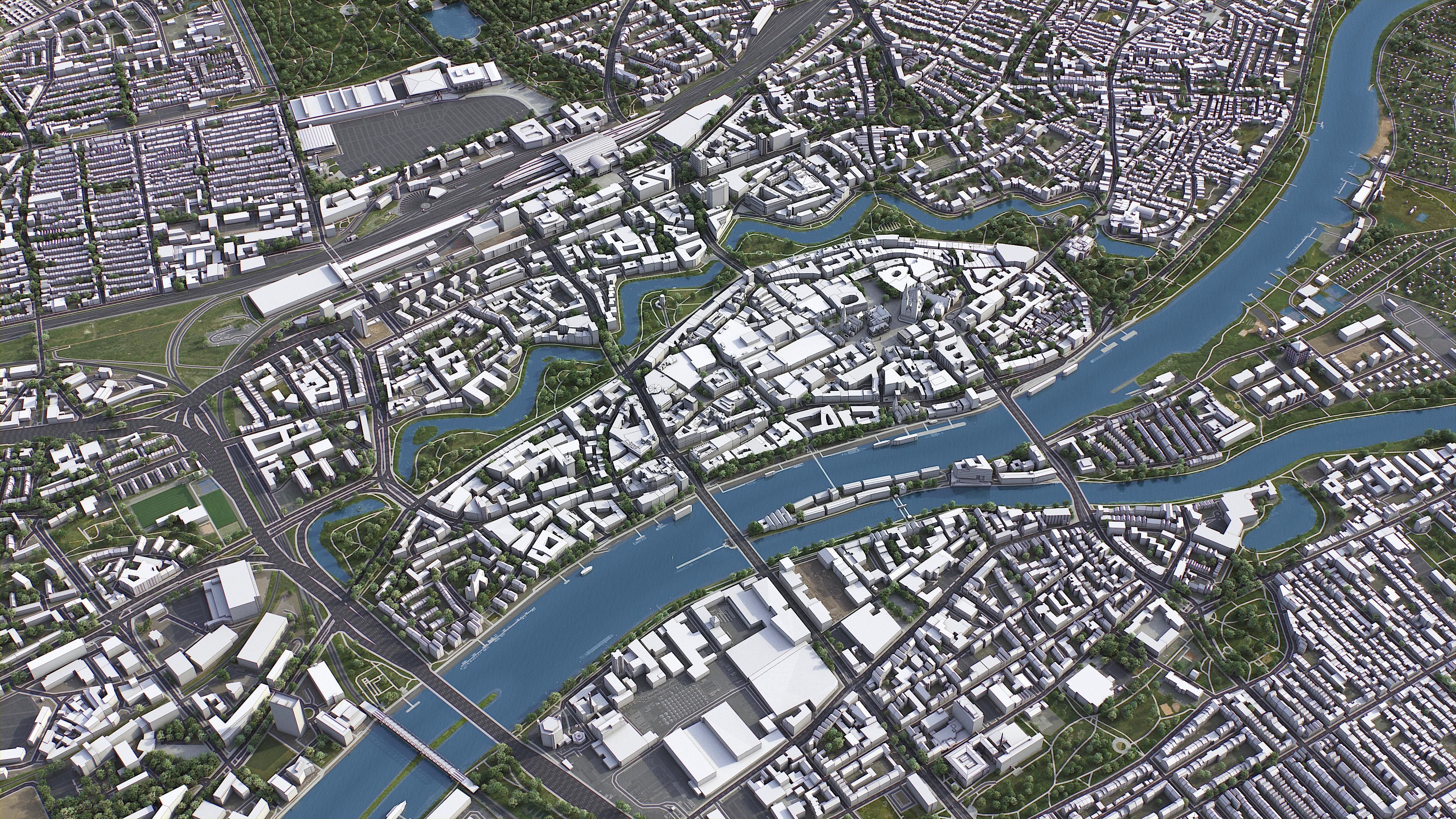 Bremen - City 3D Model Low-poly 3D model_2