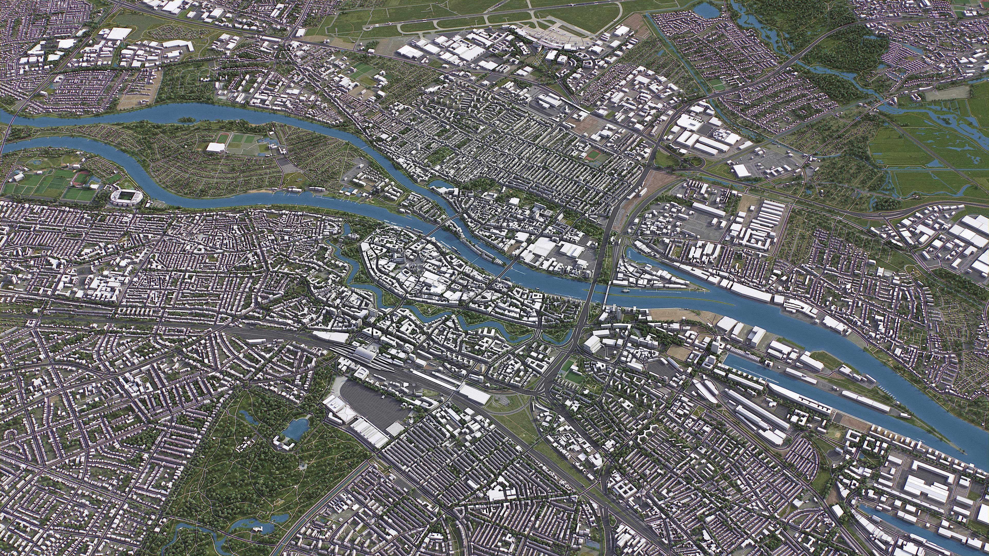 Bremen - City 3D Model Low-poly 3D model_11