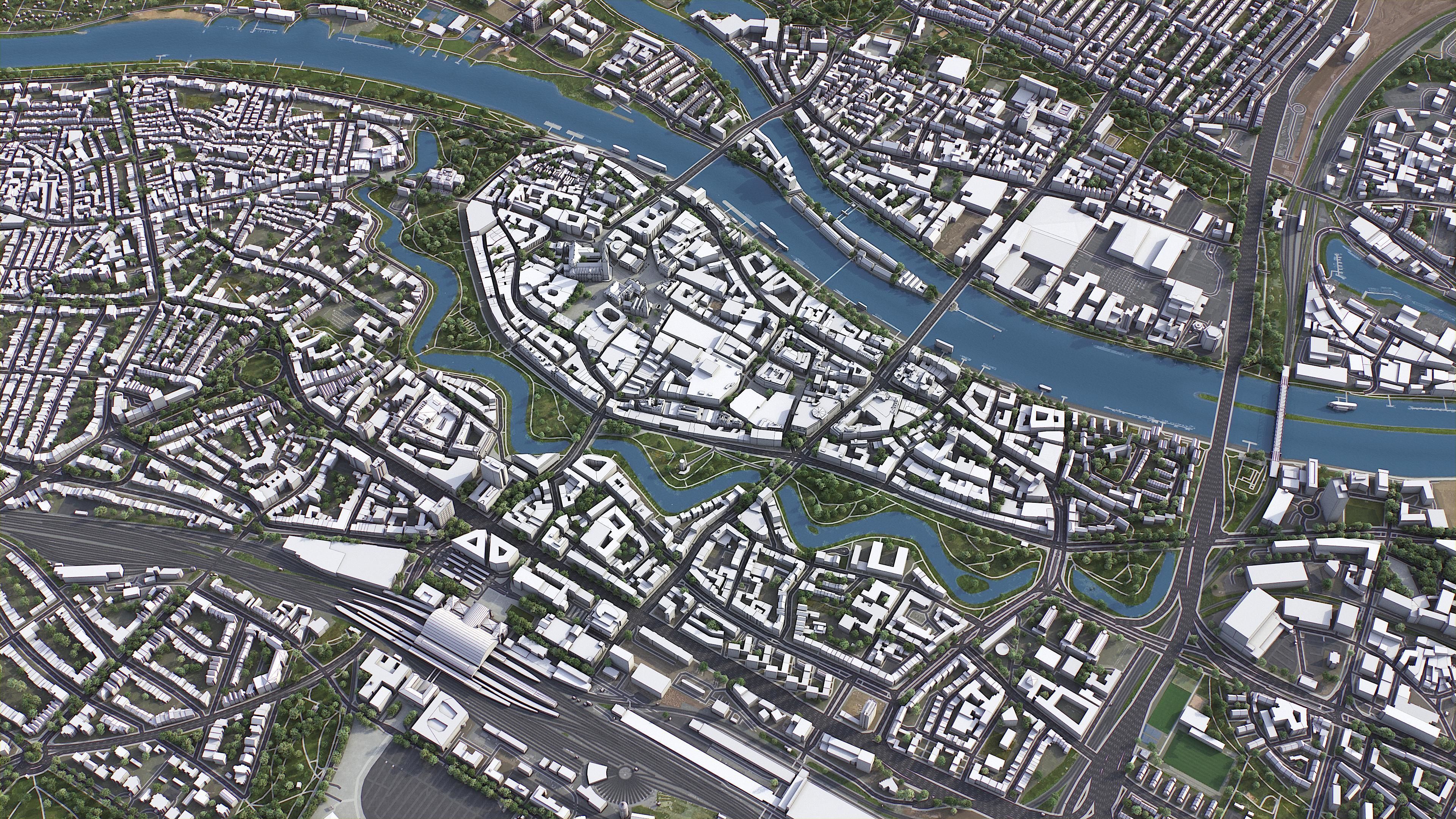 Bremen - City 3D Model Low-poly 3D model_3