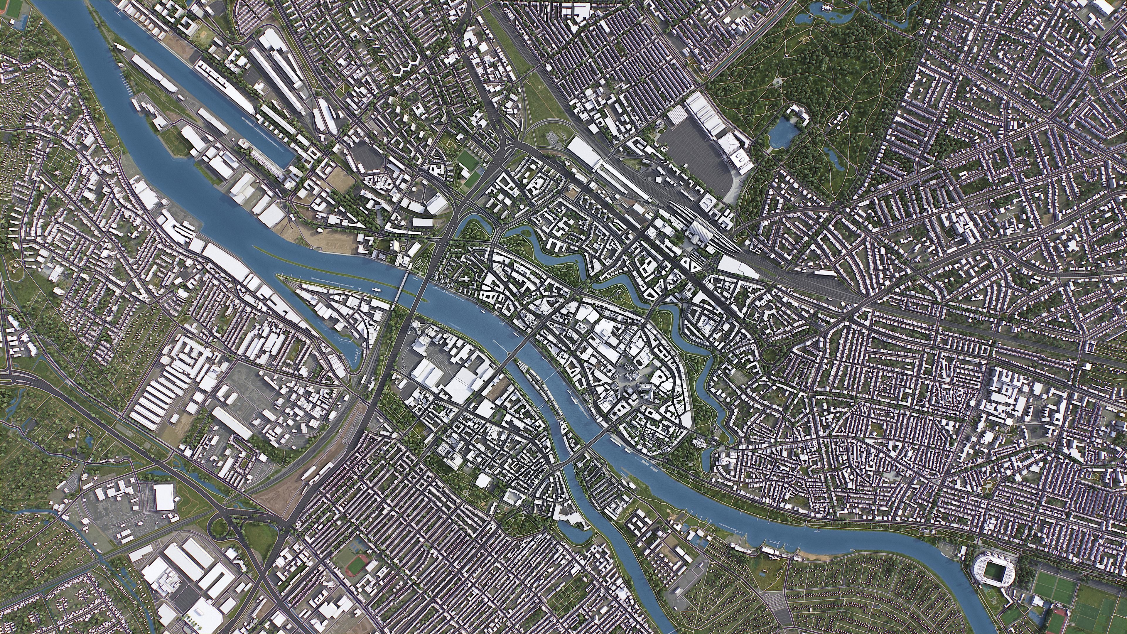 Bremen - City 3D Model Low-poly 3D model_7