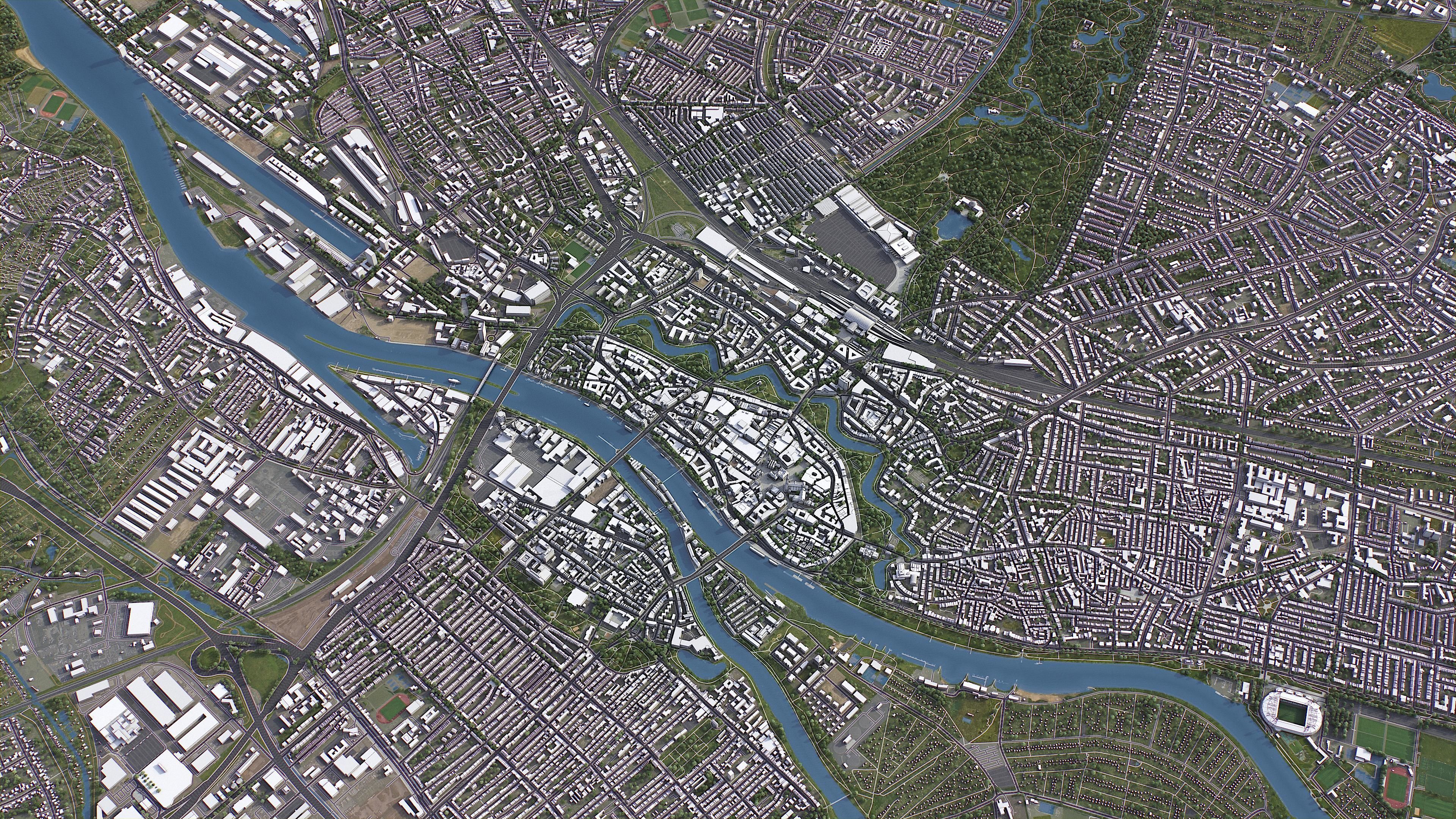 Bremen - City 3D Model Low-poly 3D model_8