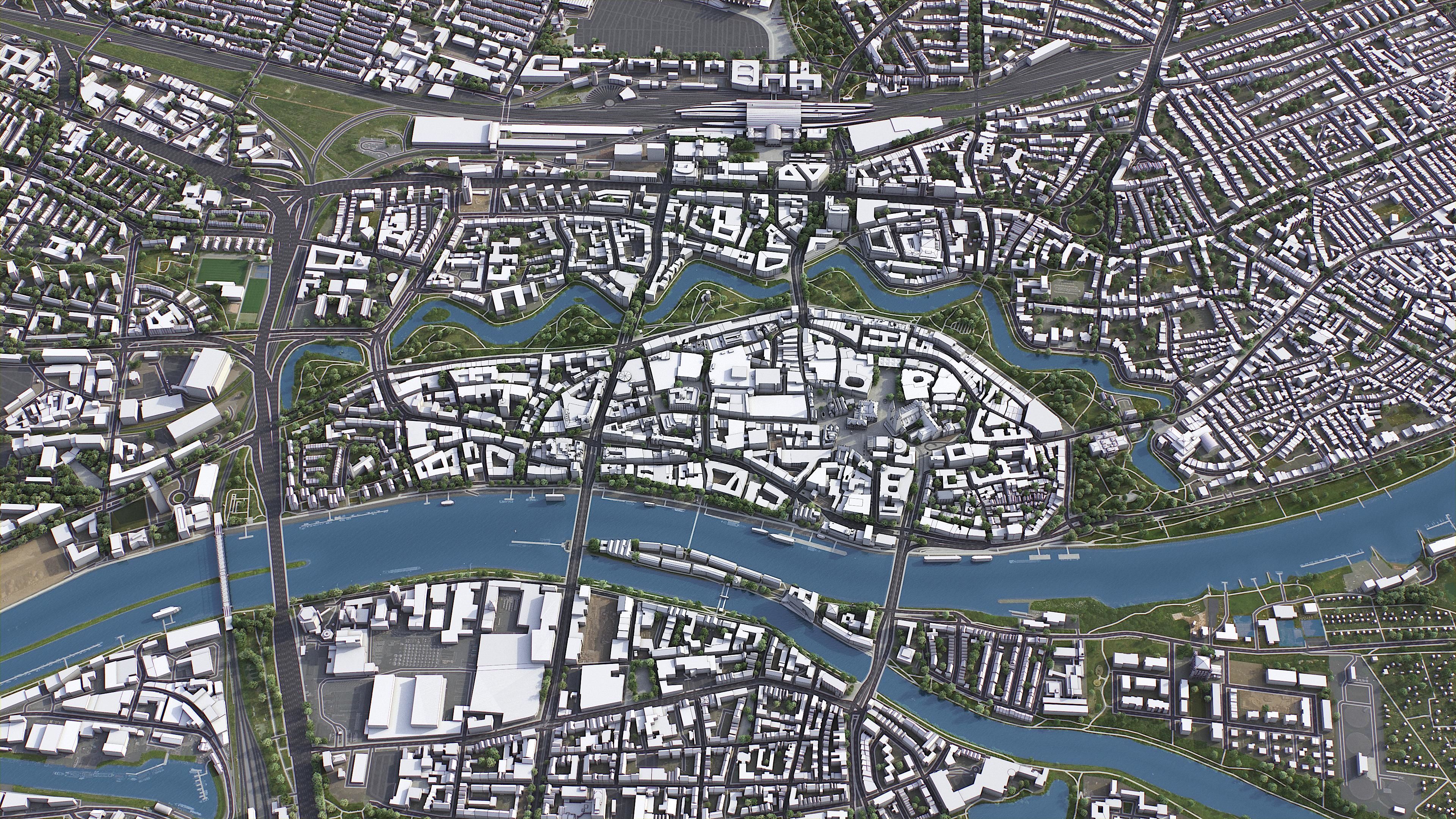 Bremen - City 3D Model Low-poly 3D model_1